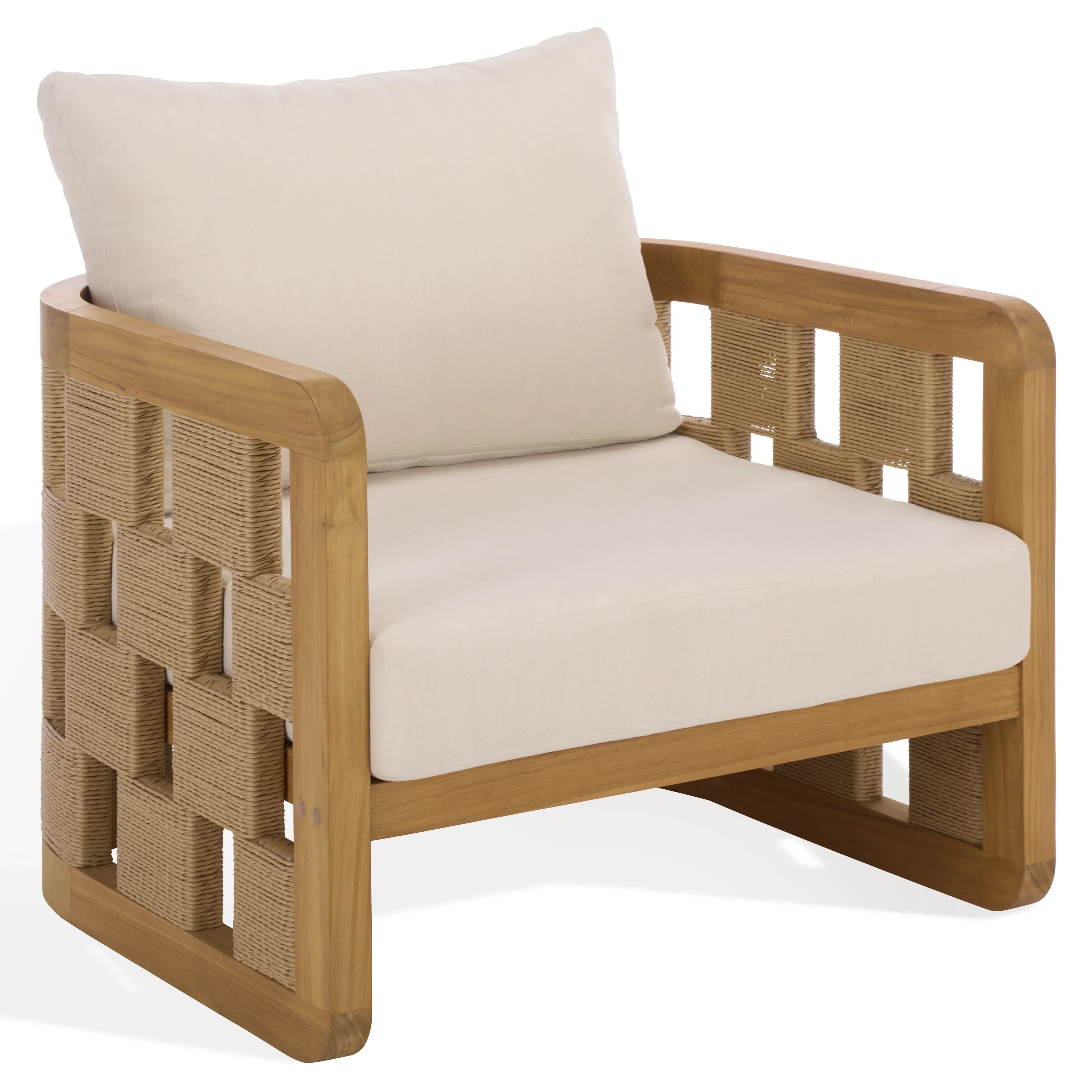 Skipper Teak And Hyacinth Patio Chair - Image 8