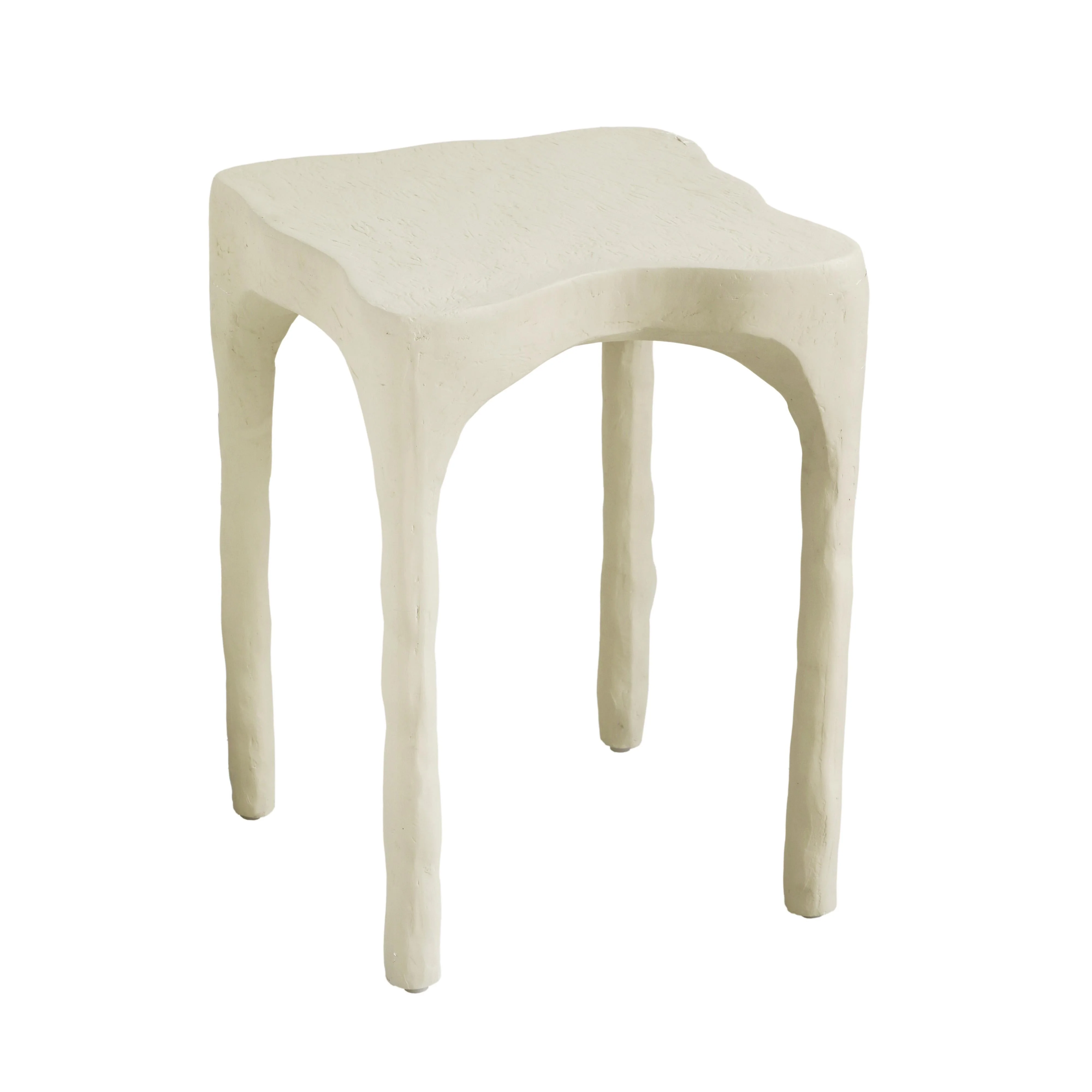 Skully Cream Textured Side Table - Image 3