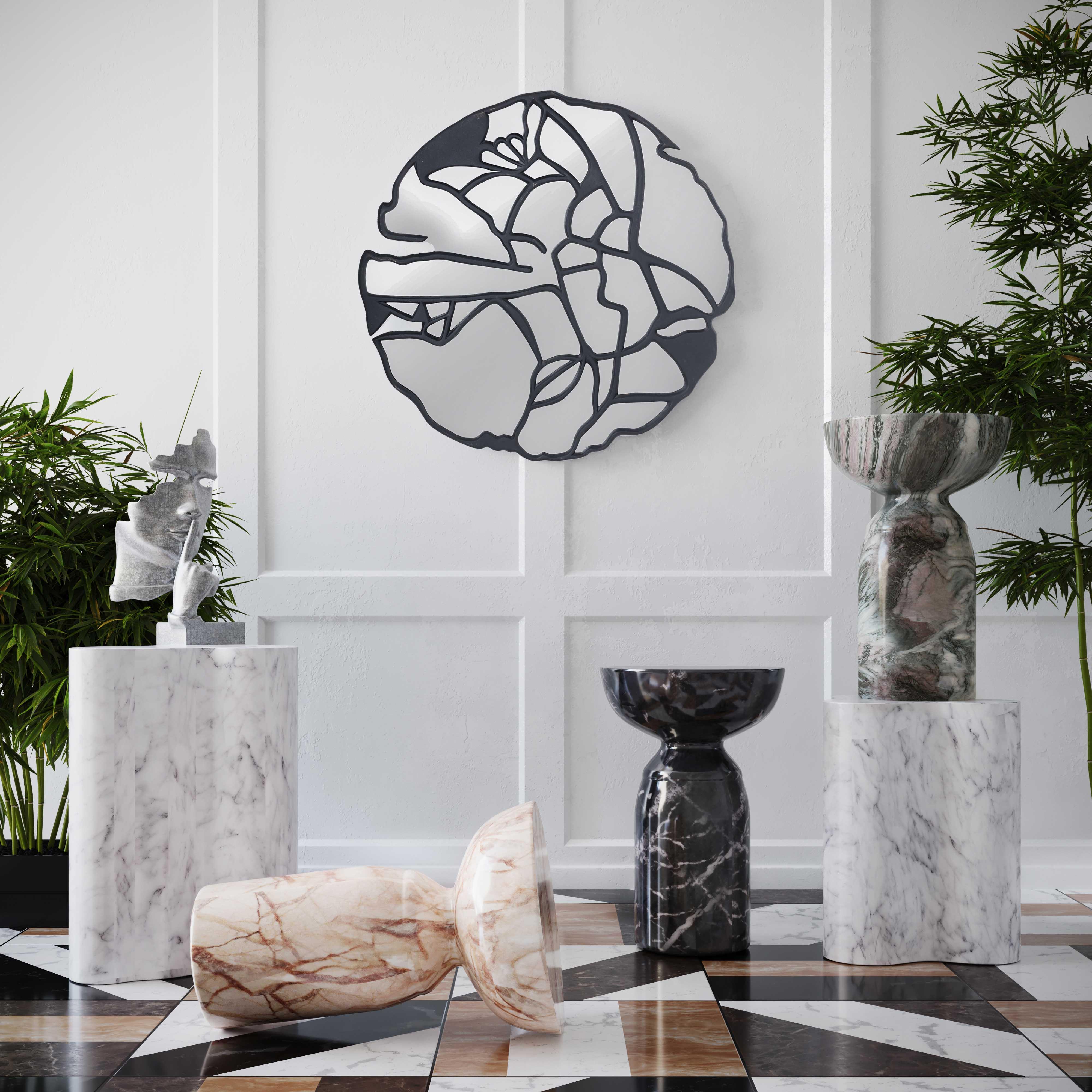 Slab Marble Short Side Table - Image 2