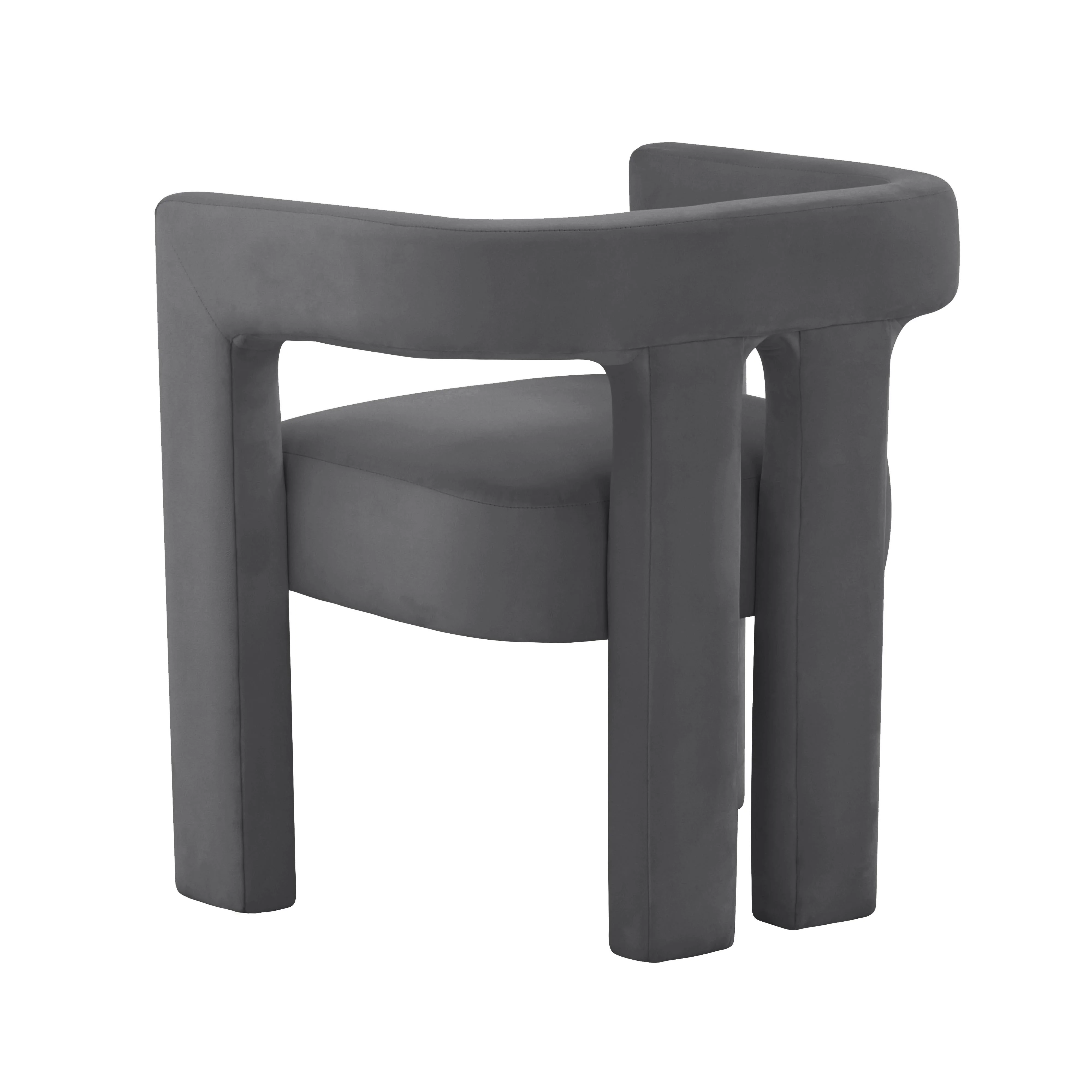 Sloane Dark Grey Velvet Chair - Image 4