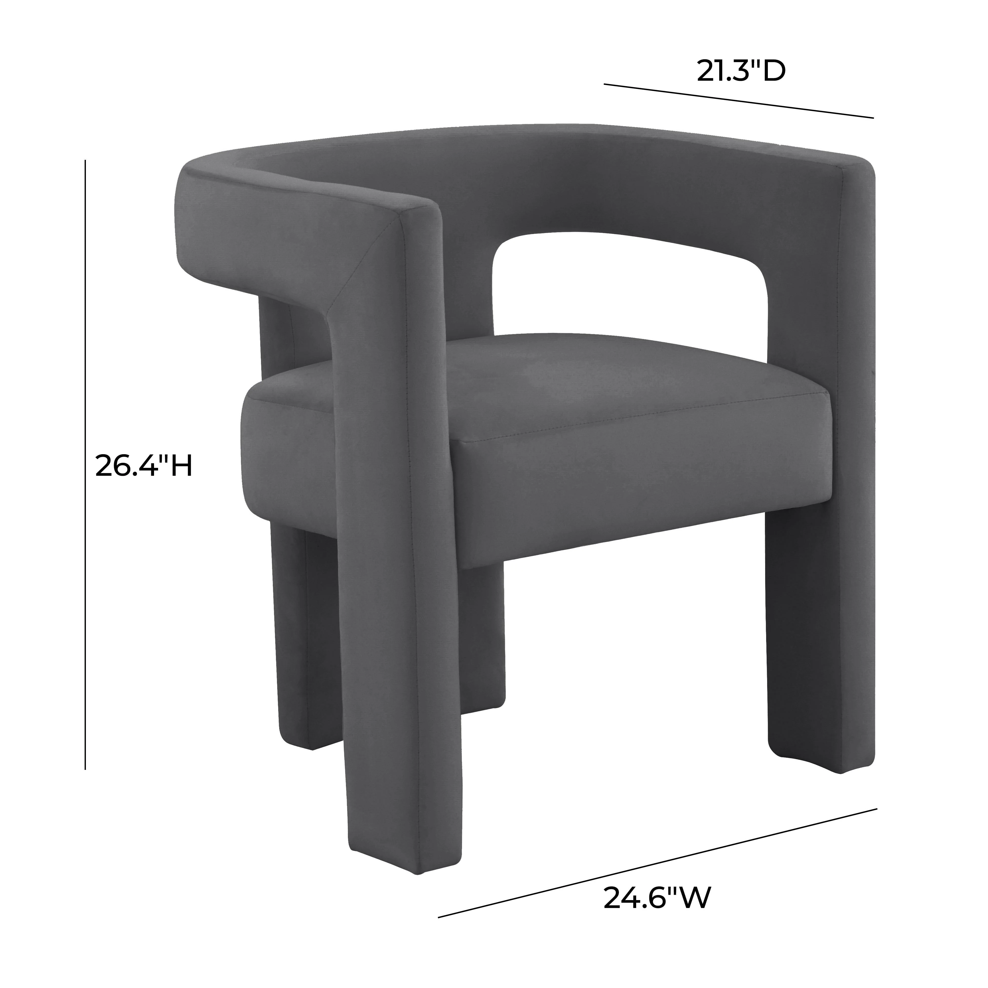 Sloane Dark Grey Velvet Chair - Image 7