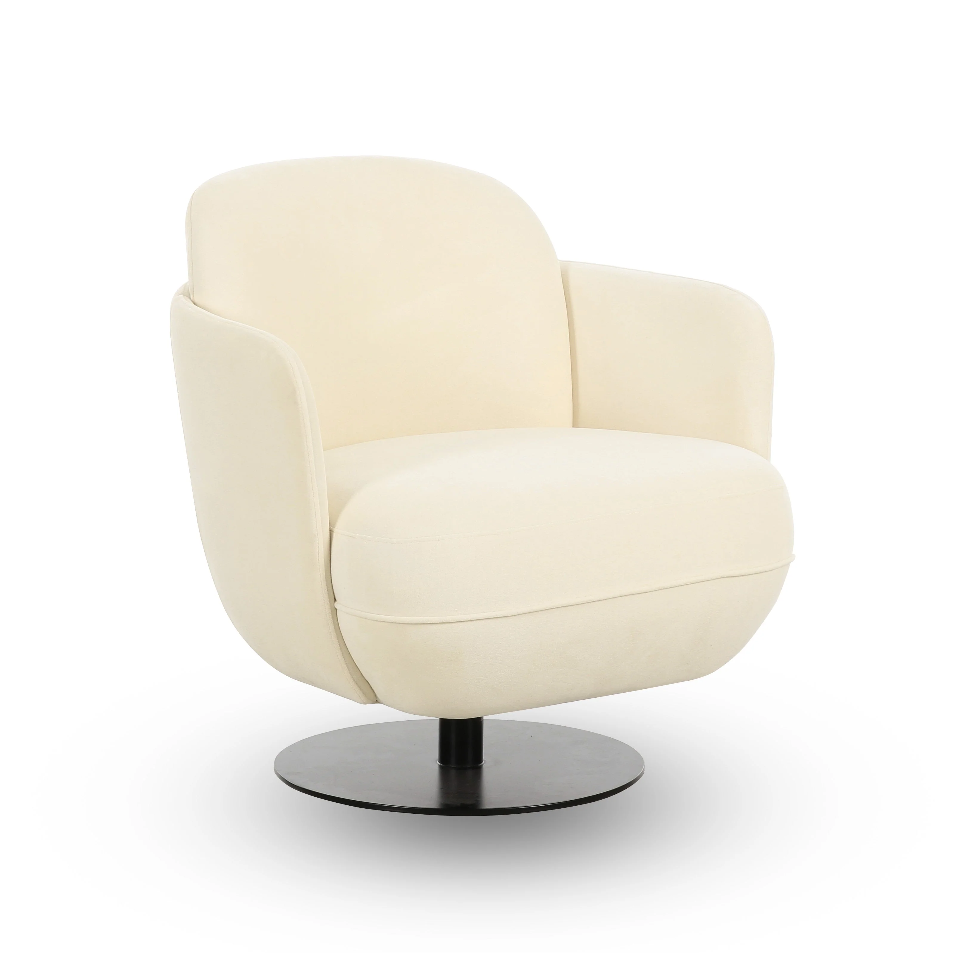 Solange Performance Velvet Swivel Accent Chair - Image 7