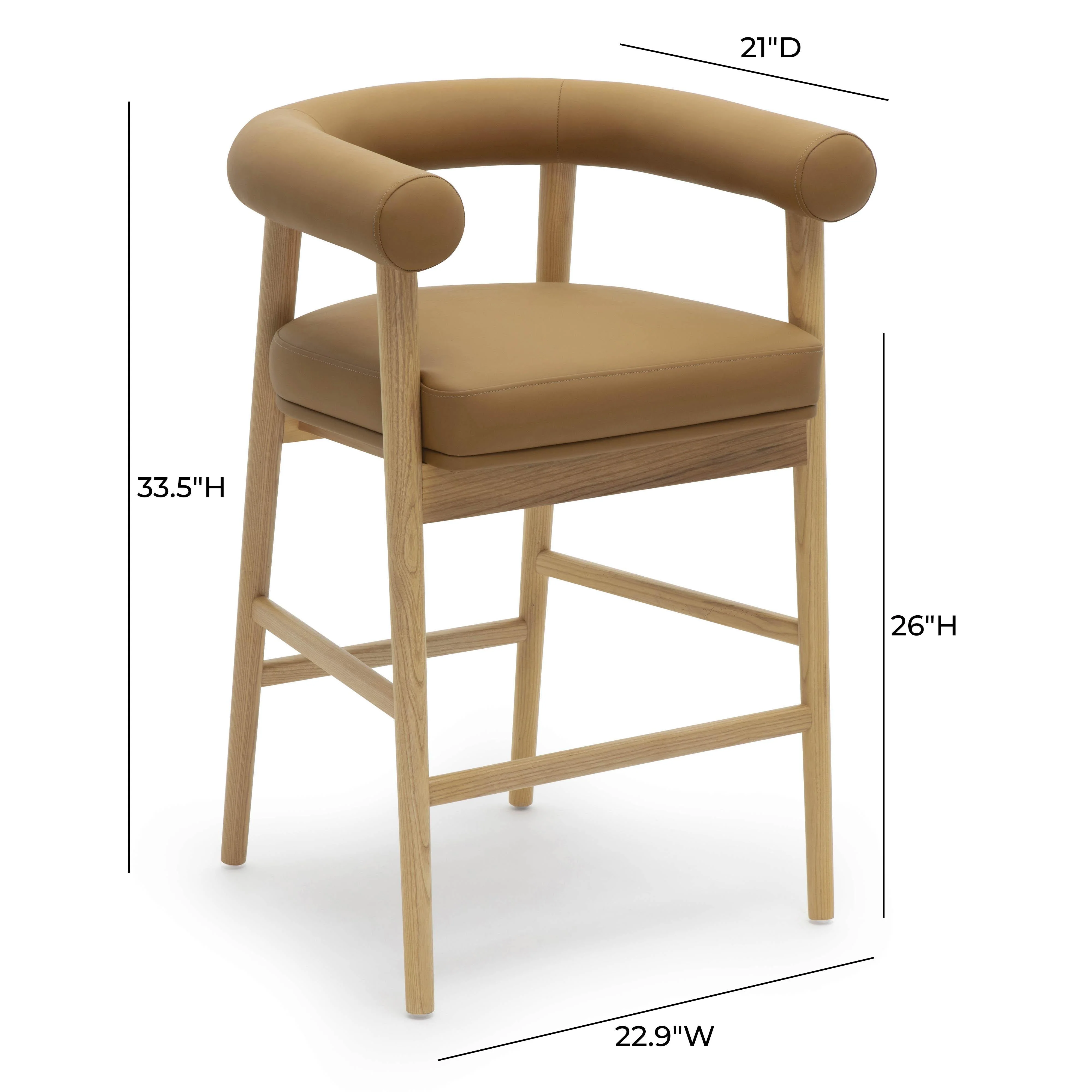 Spara Performance Vegan Leather Counter Stool - Image 18