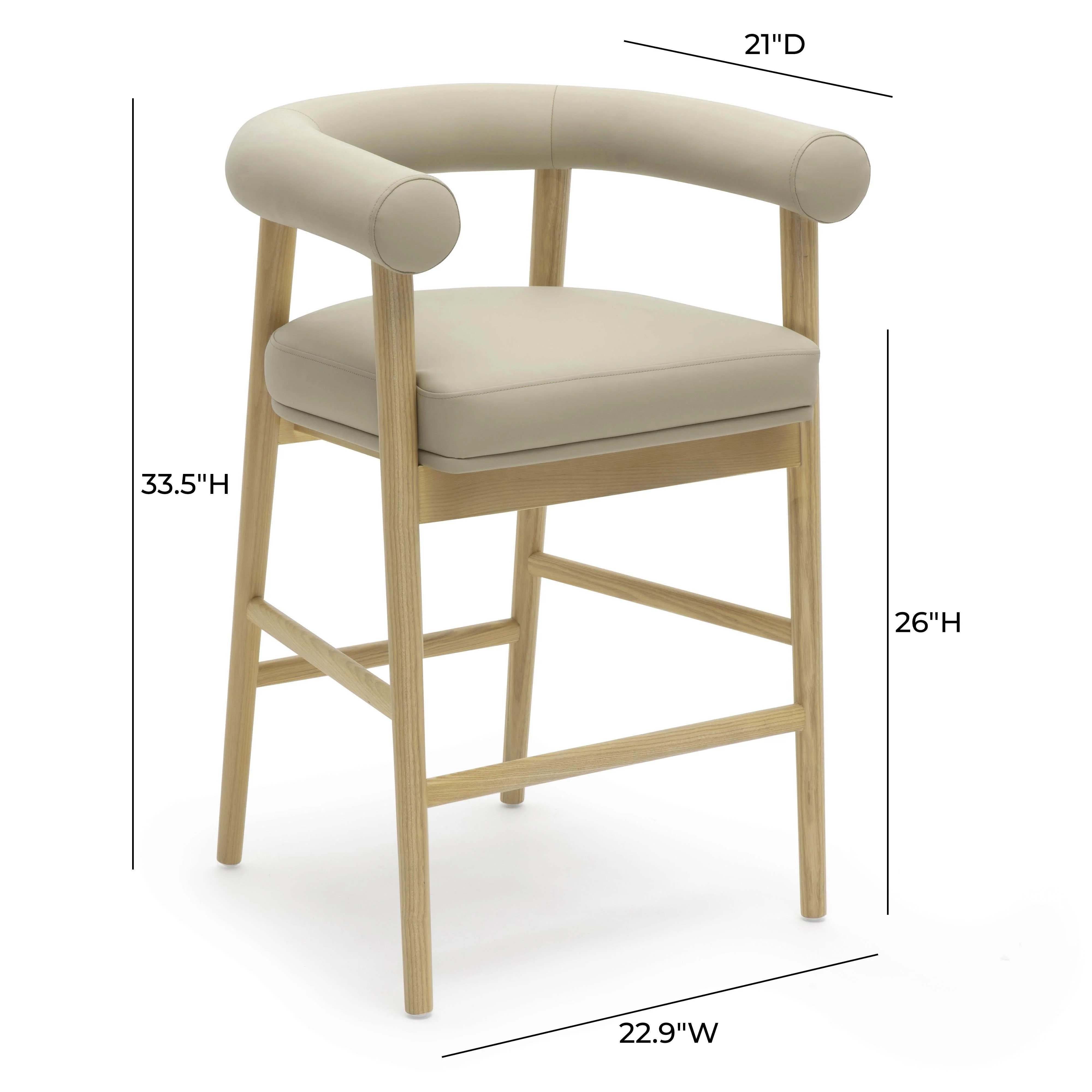 Spara Performance Vegan Leather Counter Stool - Image 24