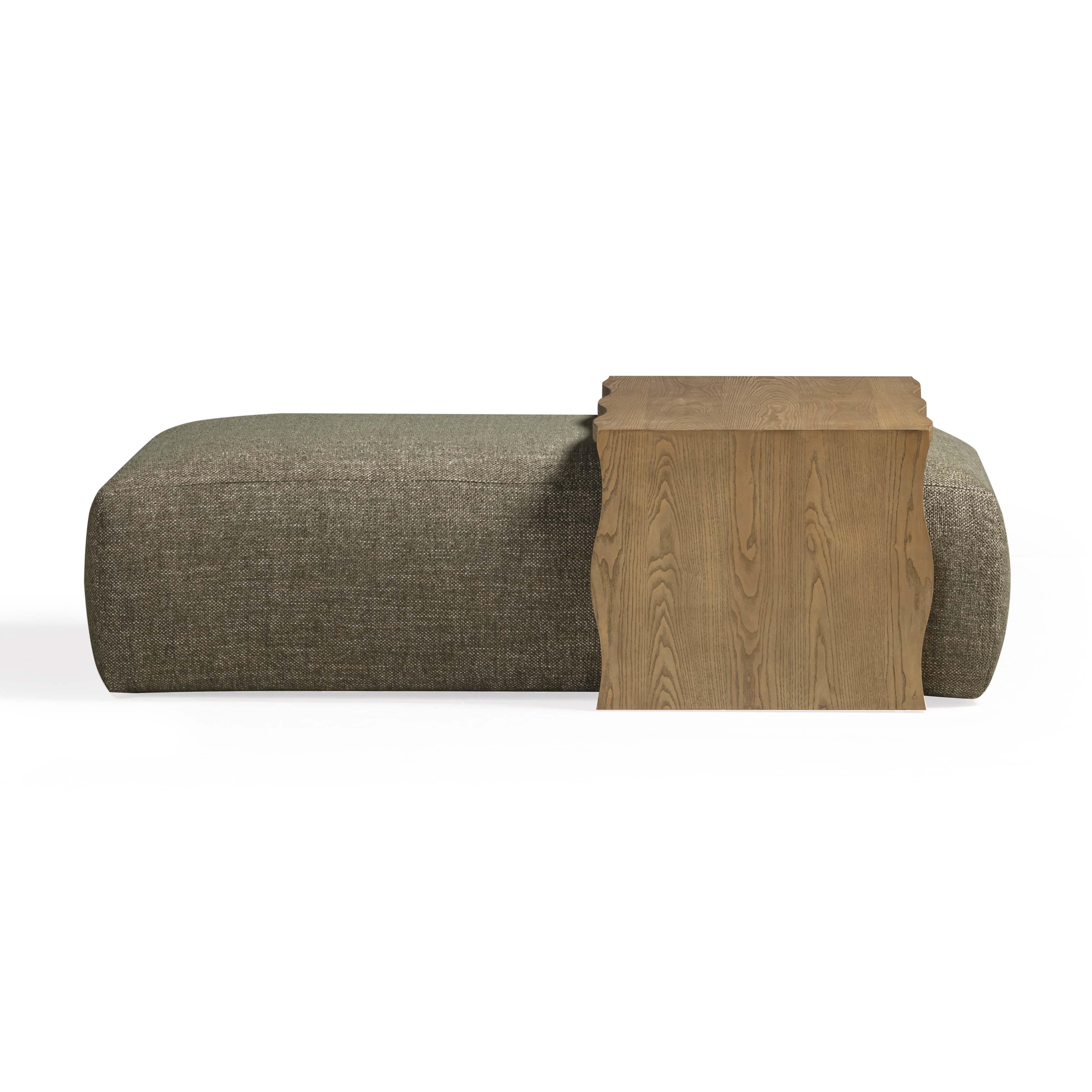 Spencer 54" Performance Basketweave Ottoman with Bridge Table - Image 10