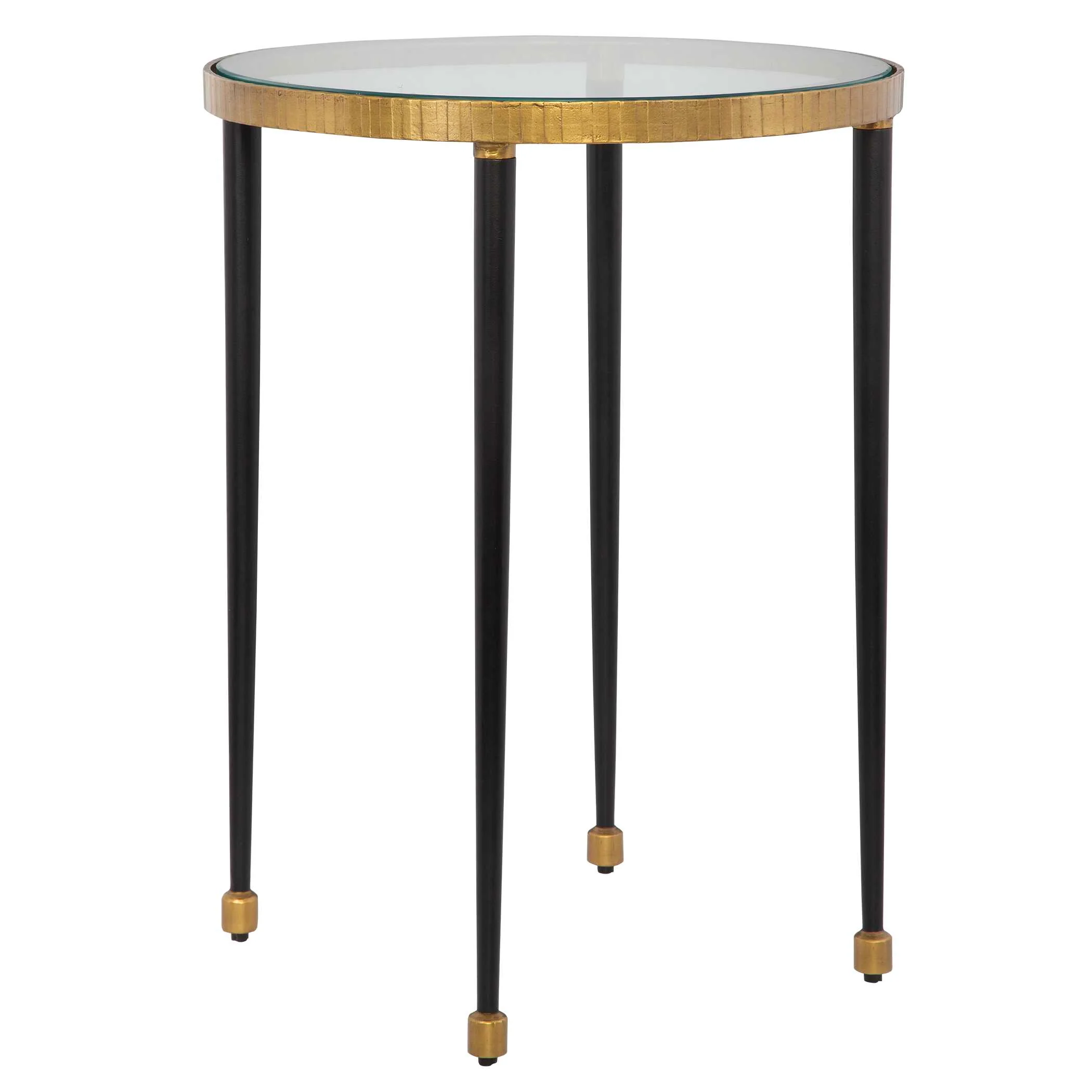 Stiletto Antique Gold Side Table - Image 3