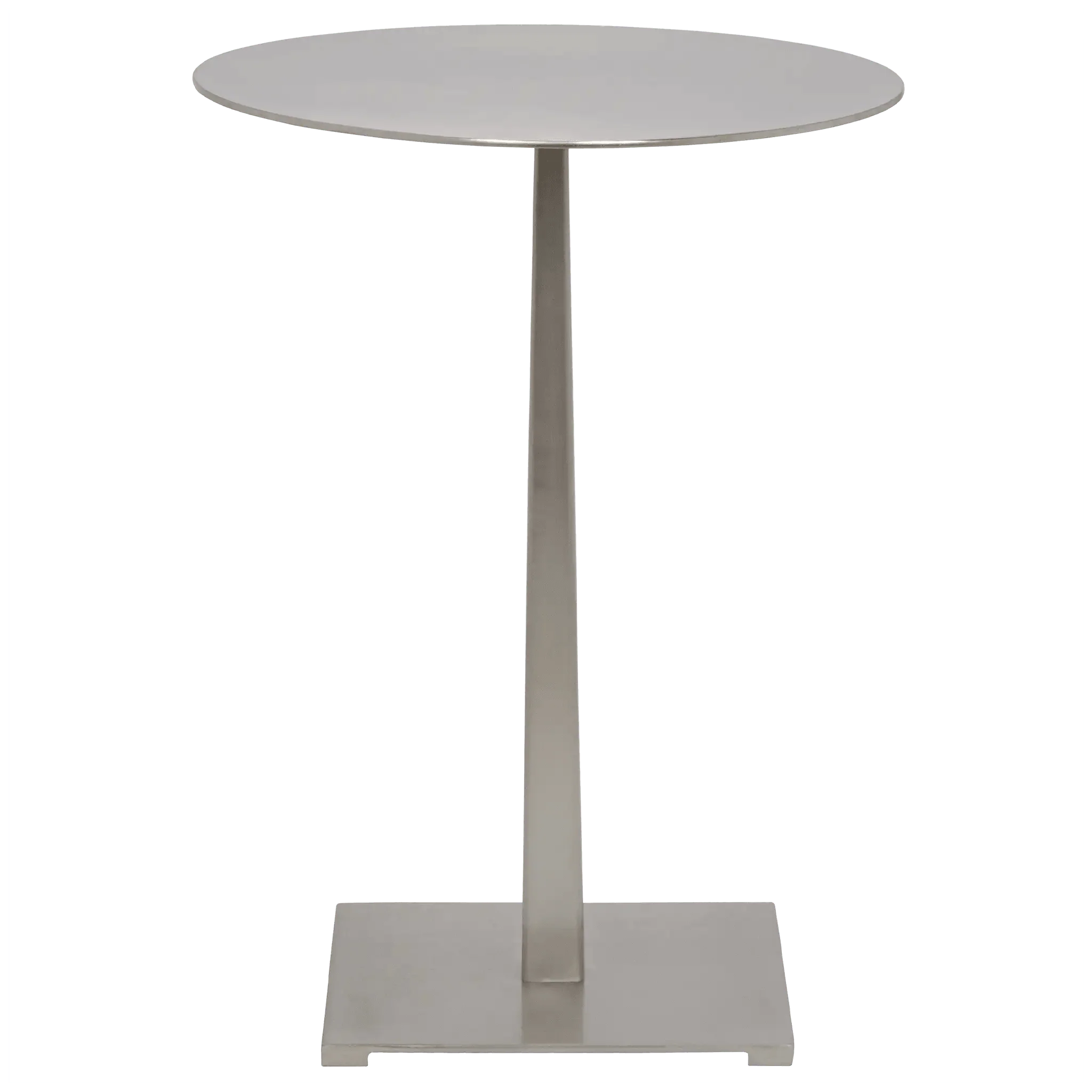 Stiletto Side Table, Metal with Antique Silver