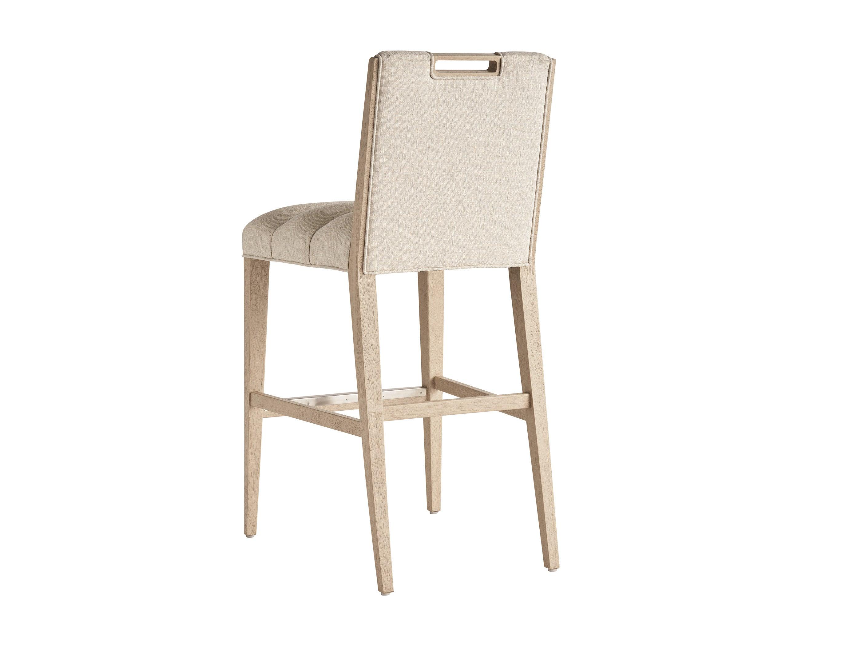 Sunset Key Greer Channeled Upholstered Bar Stool - Image 3