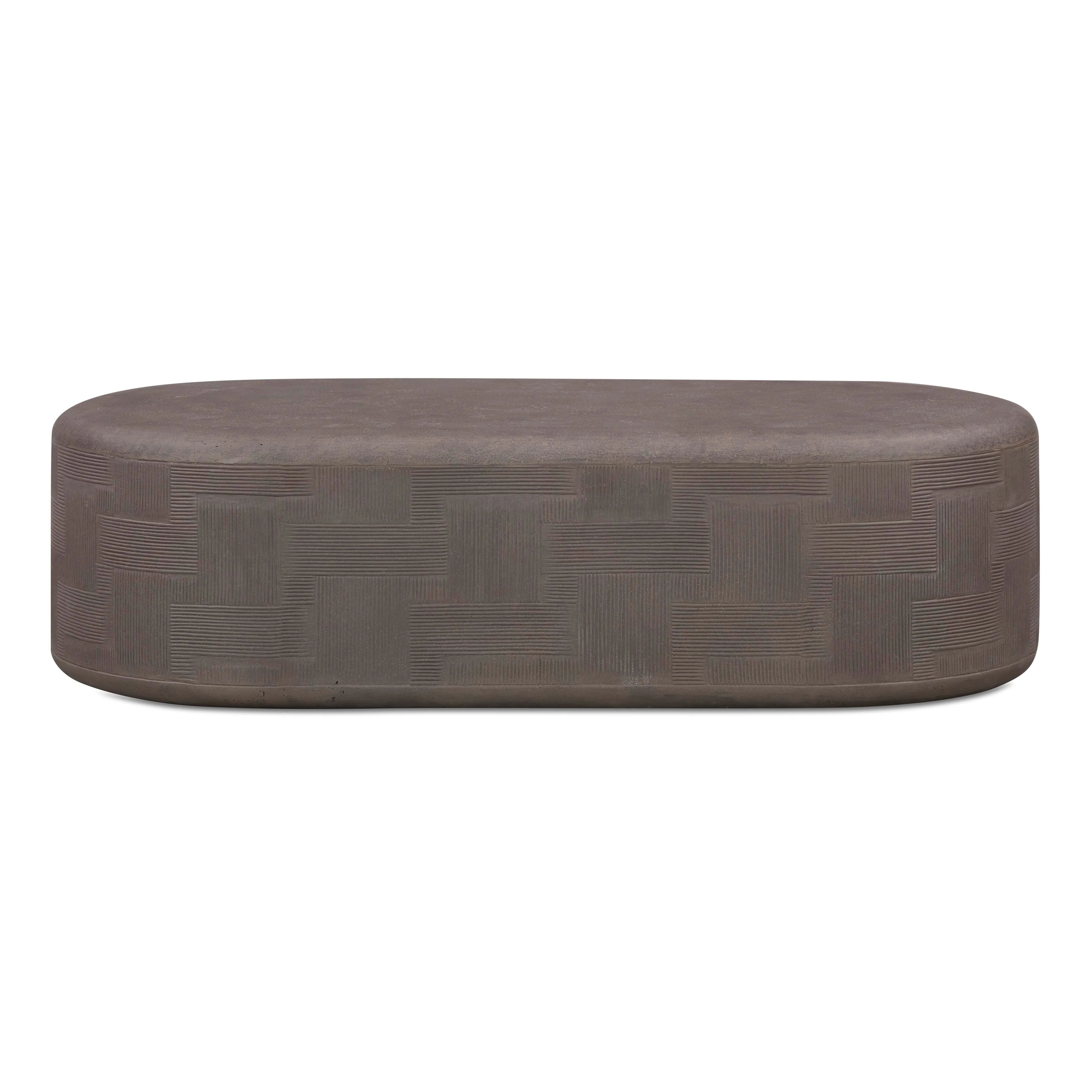Suraya 55" Indoor/Outdoor Concrete Rounded Coffee Table - Image 13