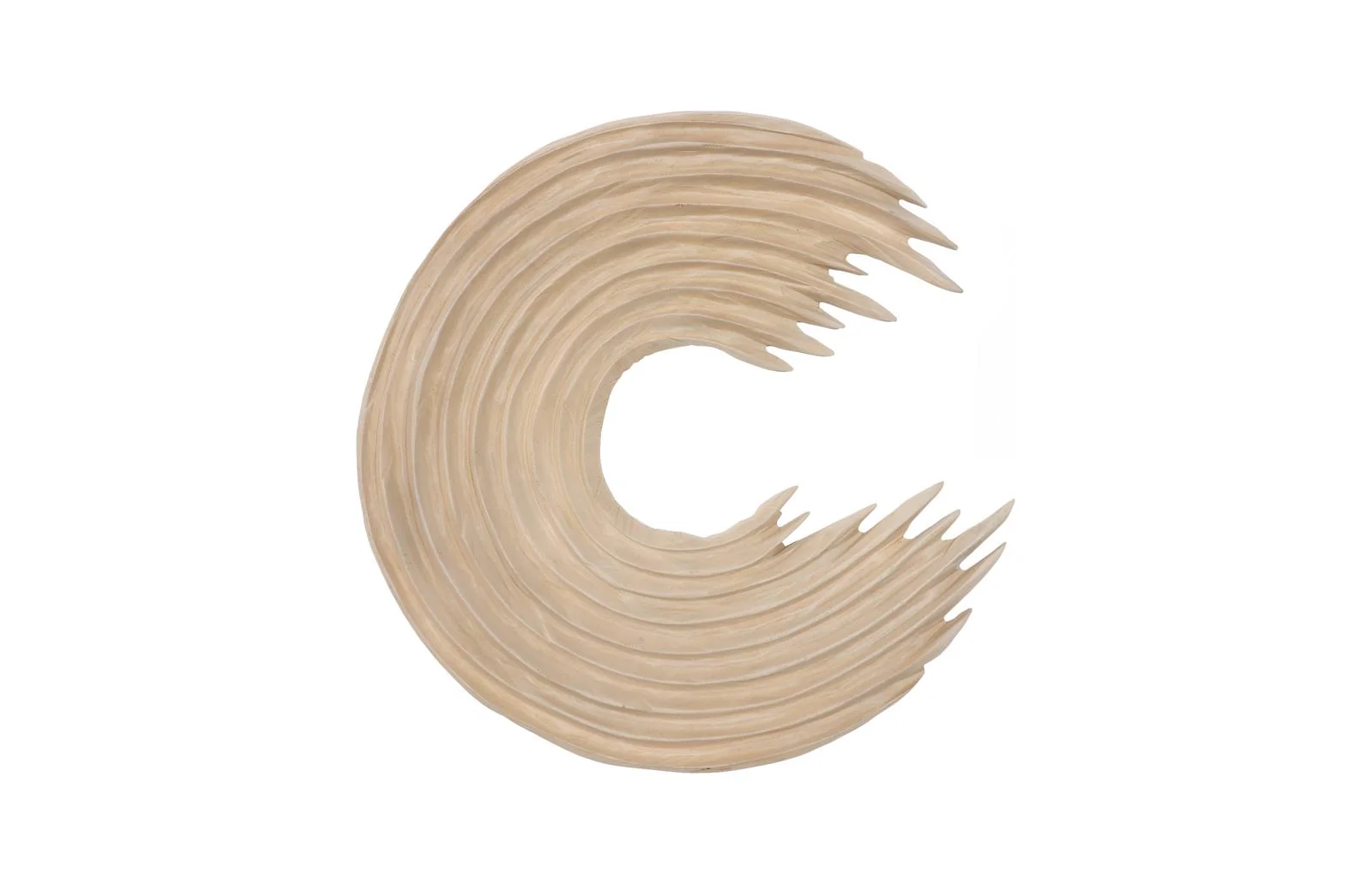 Swoop Wall Art, Bleached Wood