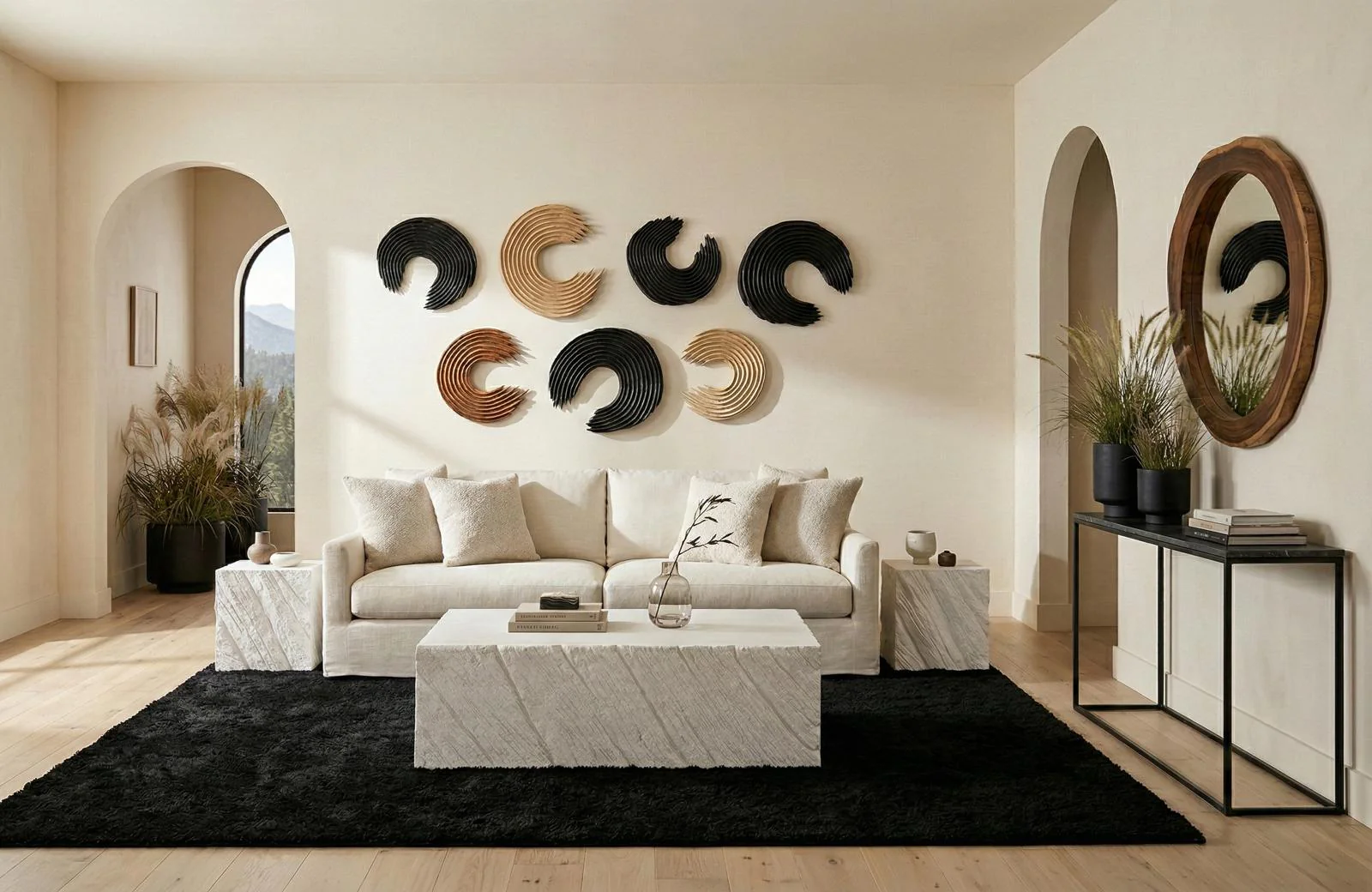 Swoop Wall Art, Bleached Wood - Image 6