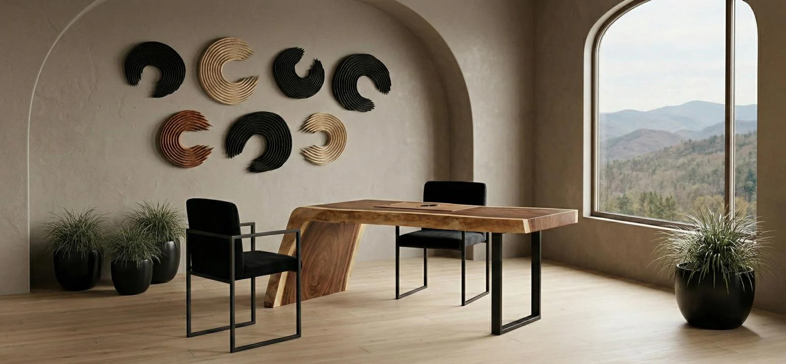 Swoop Wall Art, Natural Wood - Image 7