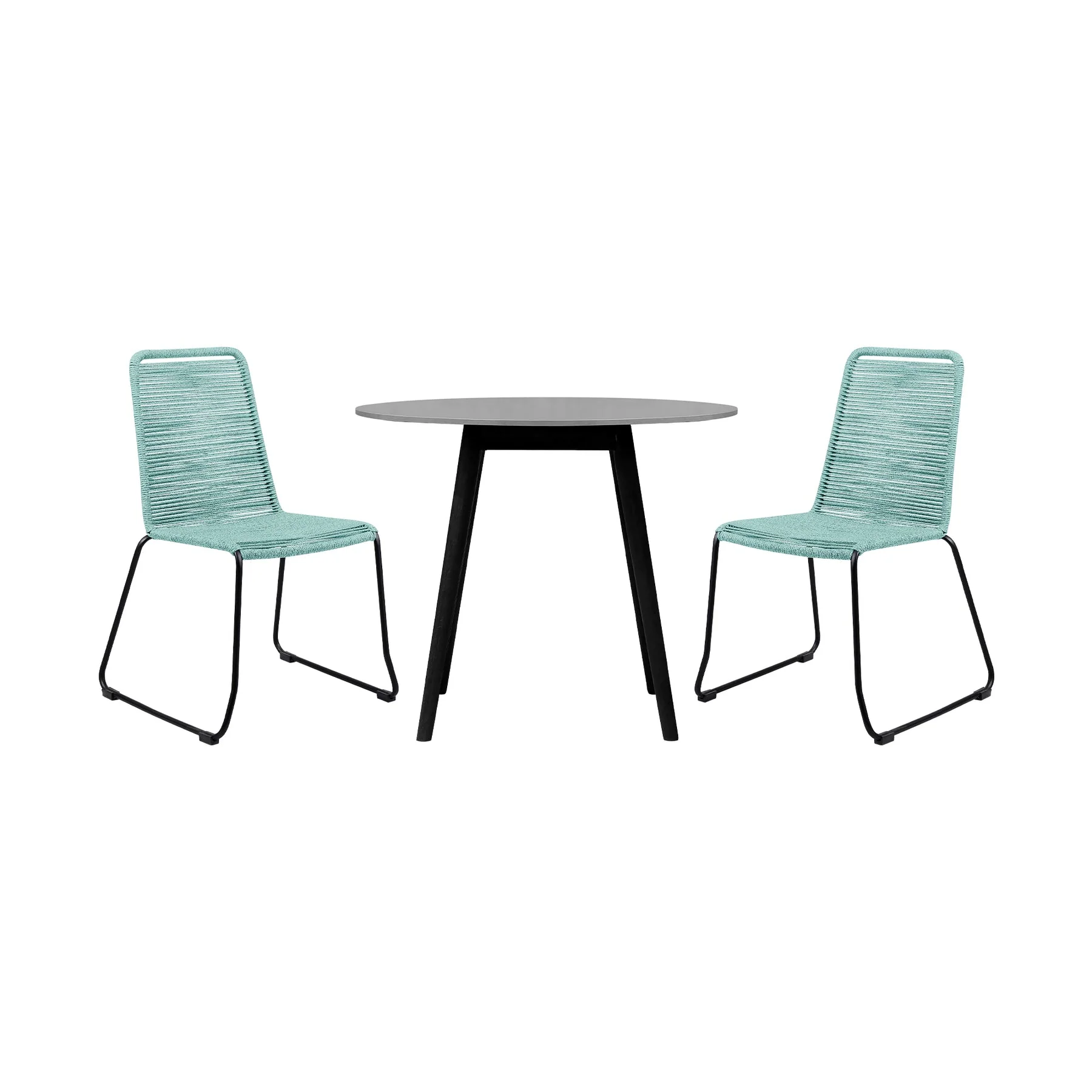 Sydney and Shasta 3 Piece Outdoor Patio 36" Dining Set - Image 52
