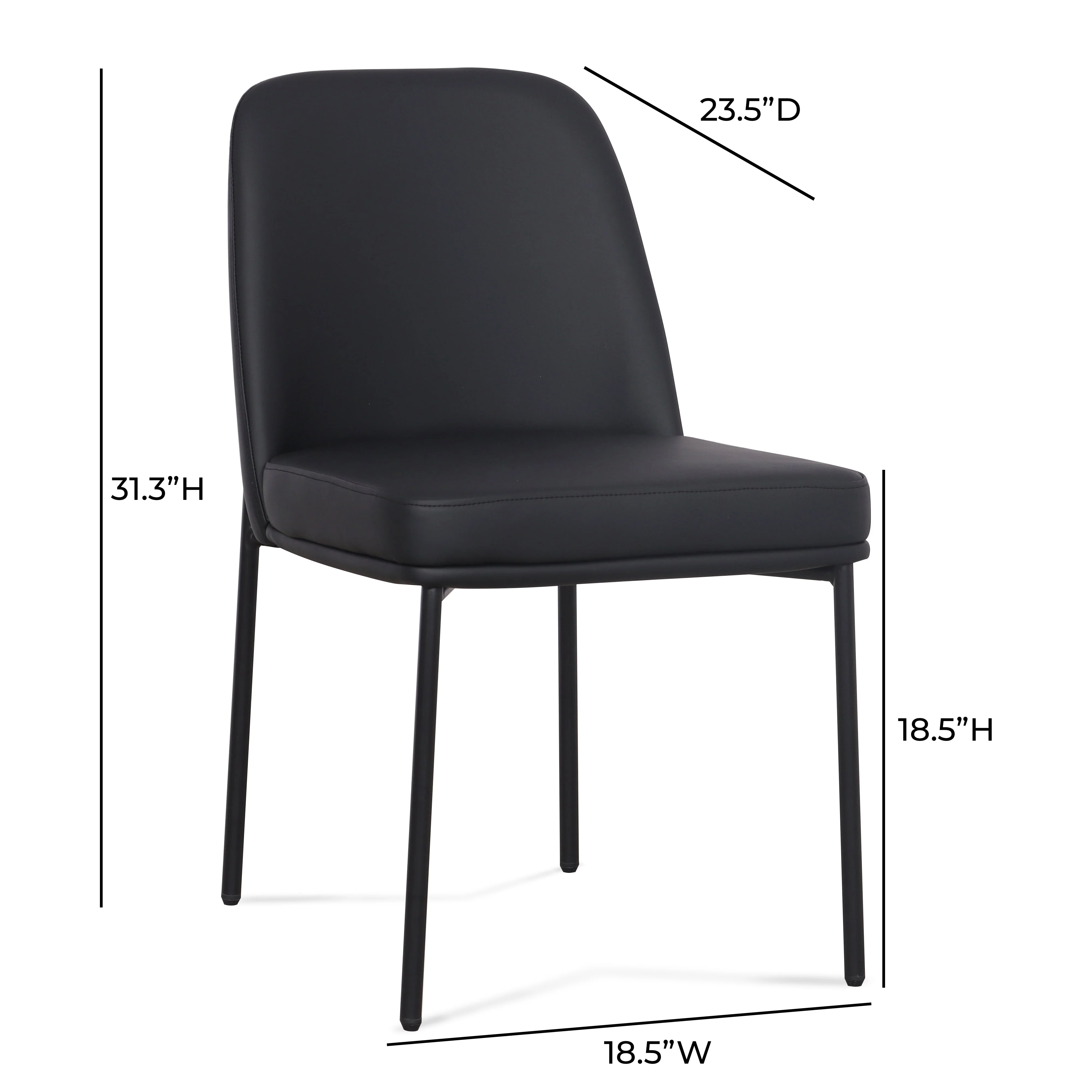 Sydney Performance Vegan Leather Dining Chair - Set of 2 - Image 6