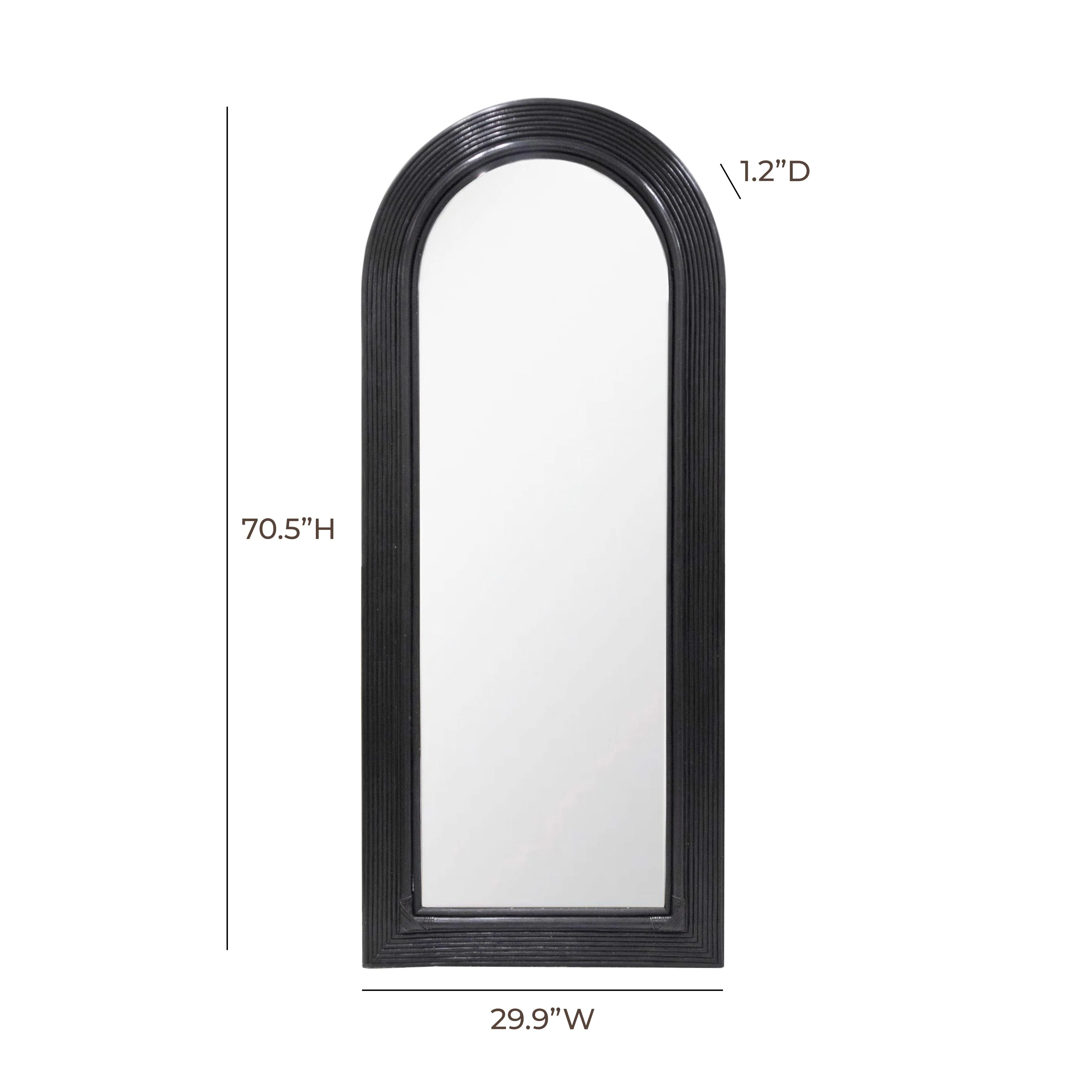 Tanya 70" Rattan Floor Mirror - Image 9