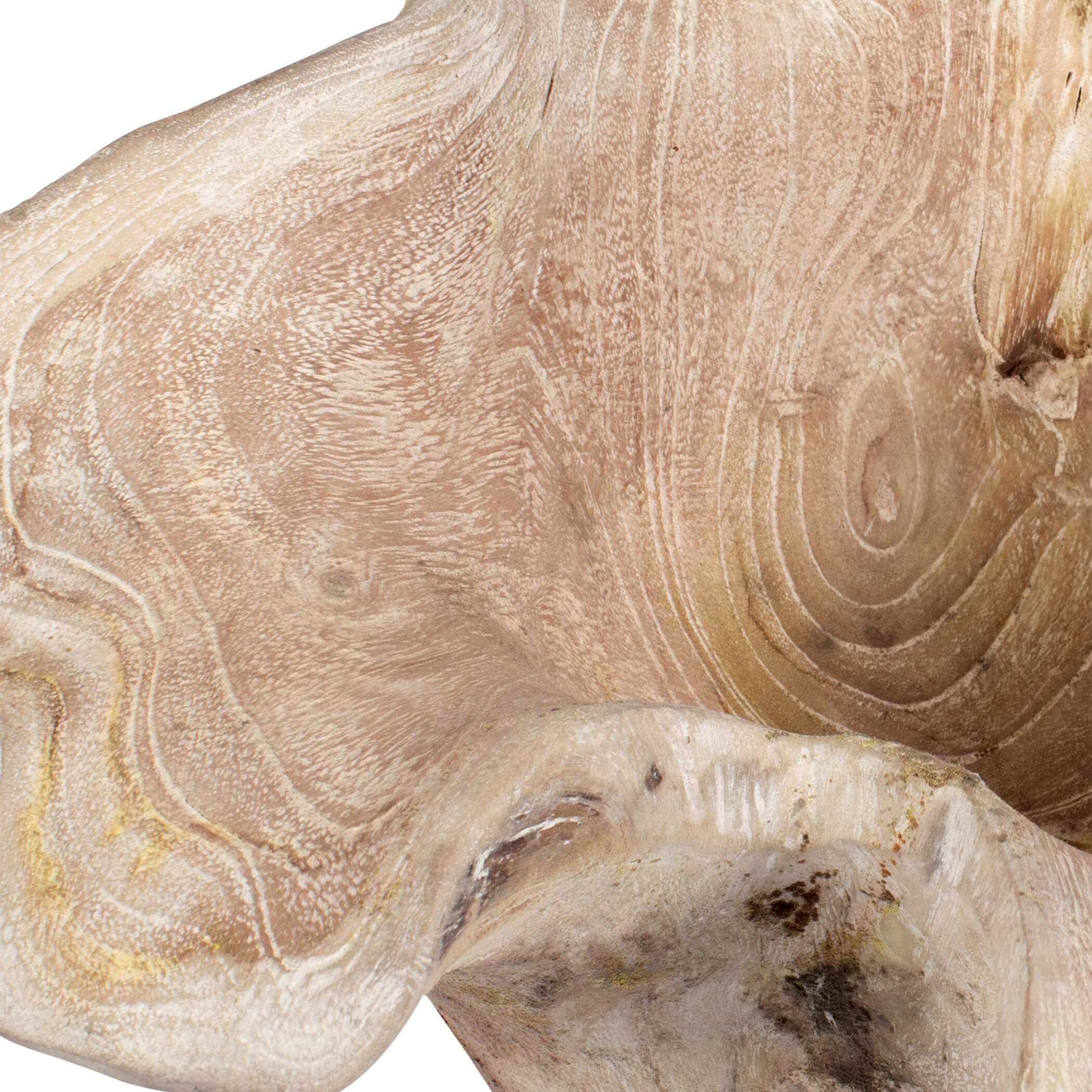 Teak Flow White Wash Outdoor Bowl - Image 6