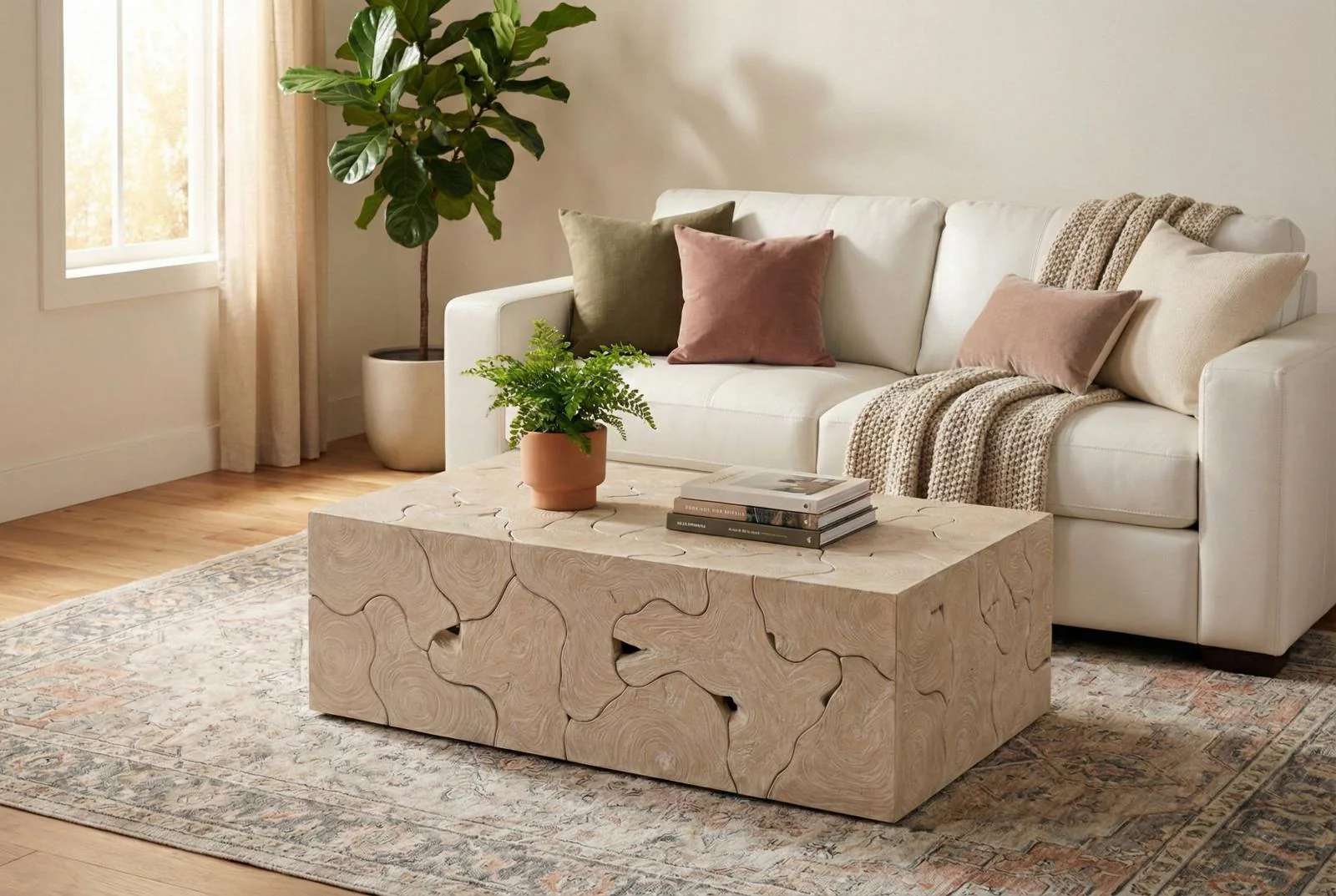 Teak Slice Coffee Table - Image 10