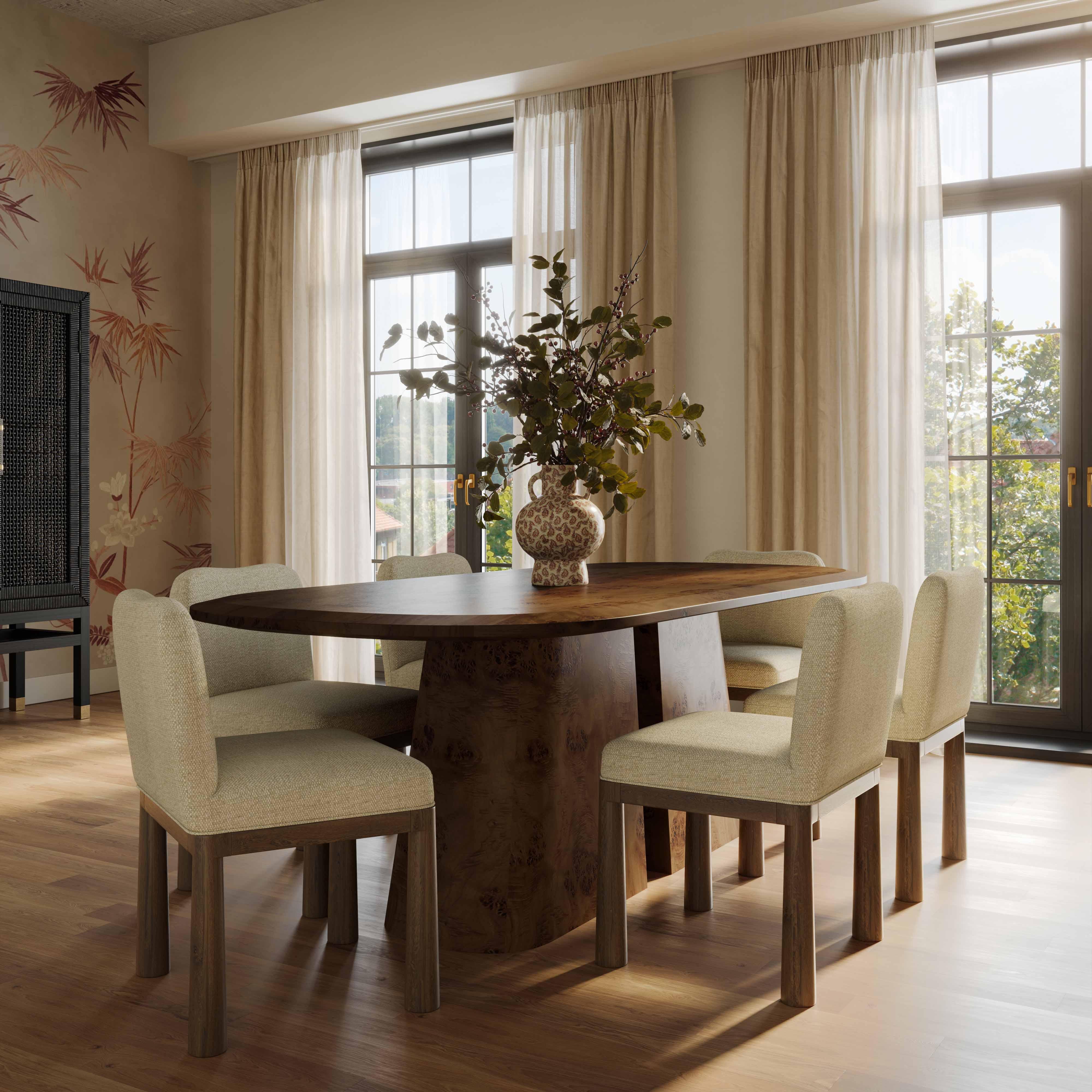 Tiara Performance Basketweave Fabric Dining Chair - Image 8