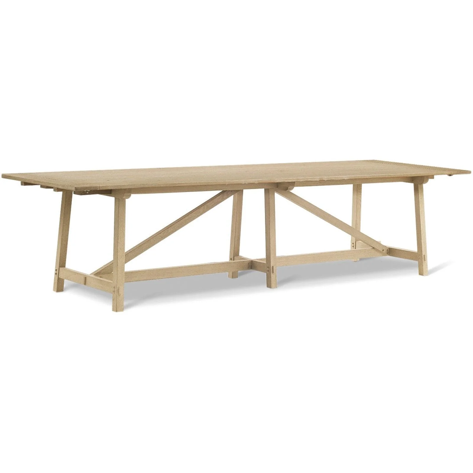 Timeless Sidereal French Laundry Dining Table 125" in Stripped Oak