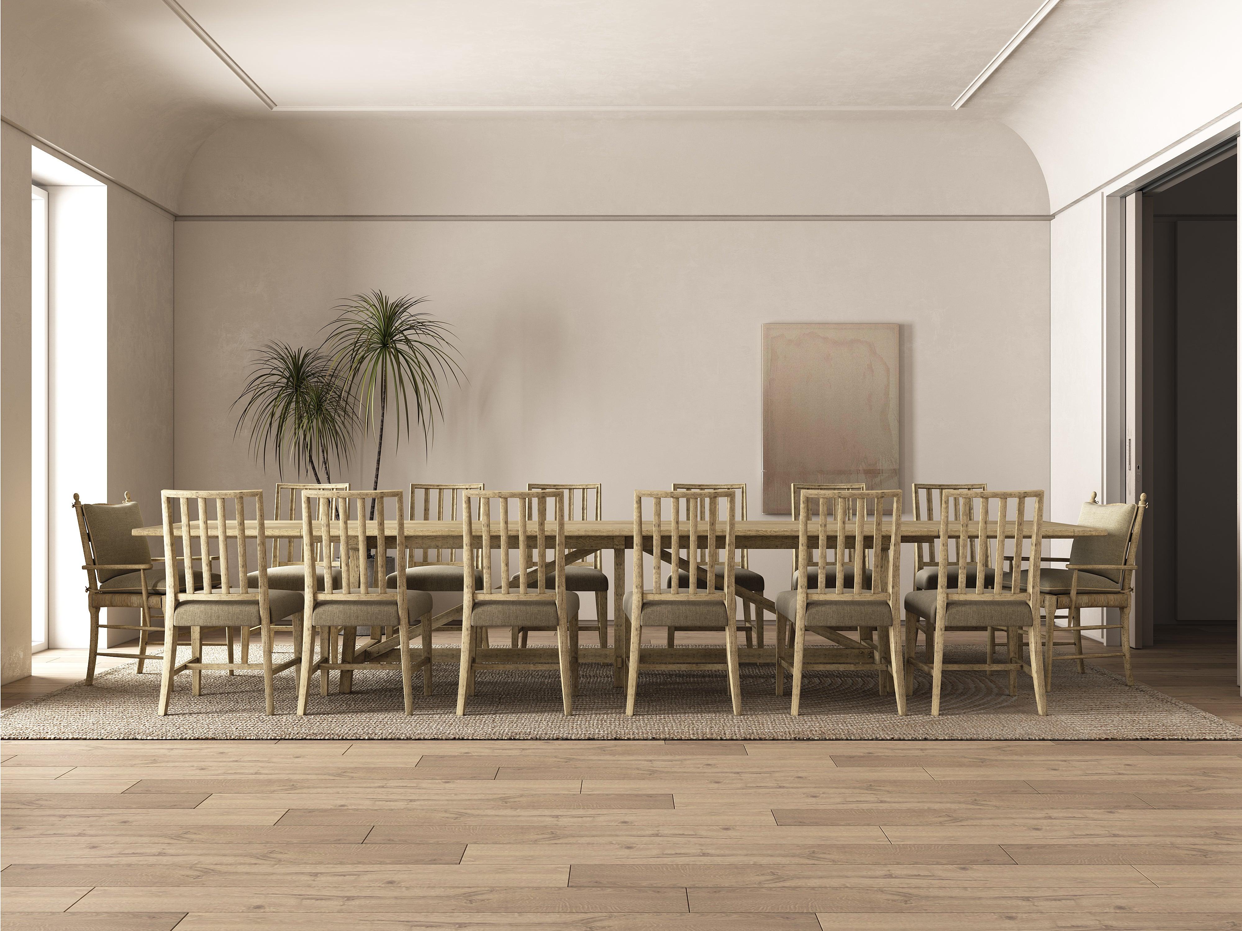 Timeless Sidereal French Laundry Dining Table 125" in Stripped Oak - Image 10