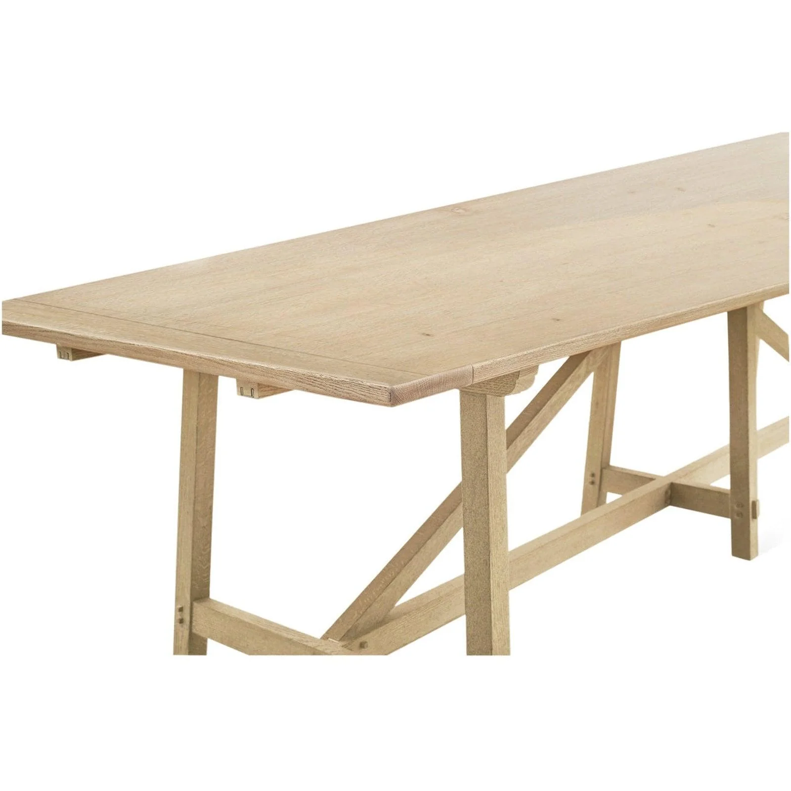 Timeless Sidereal French Laundry Dining Table 125" in Stripped Oak - Image 6