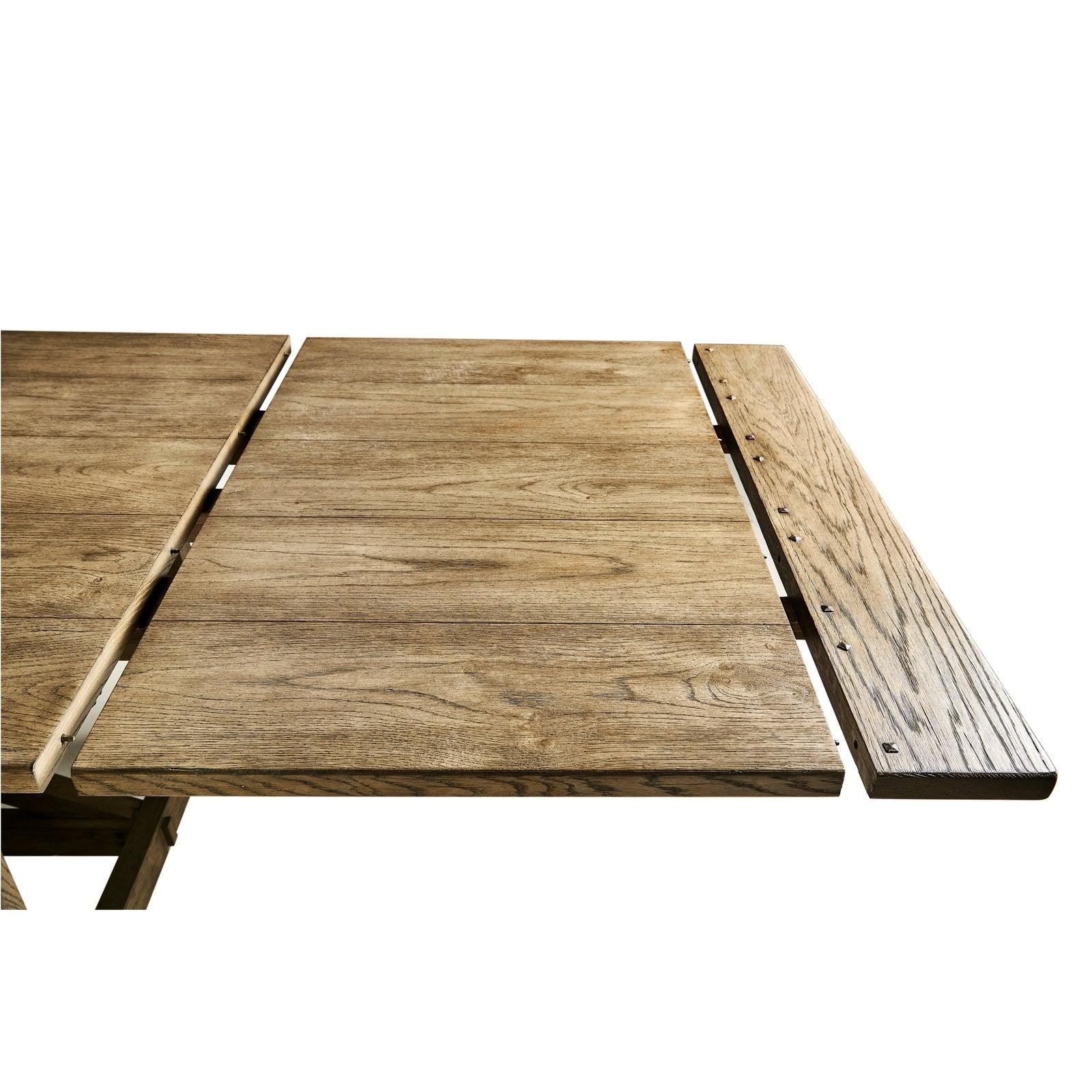 Timeless Sidereal French Laundry Dining Table 125" in Stripped Oak - Image 7