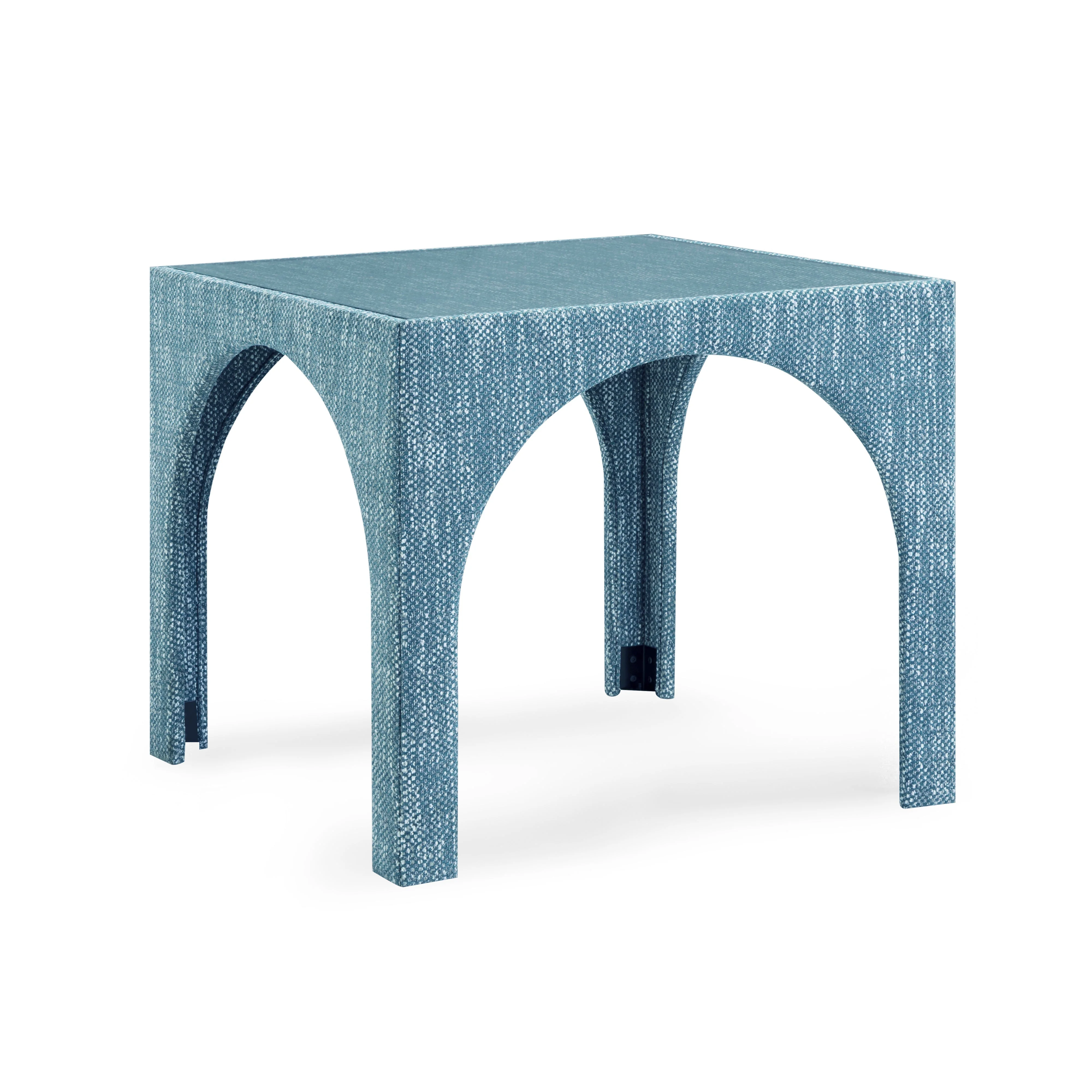 Tomlin Performance Chenille Game Table and Two Ottomans Set - Image 21