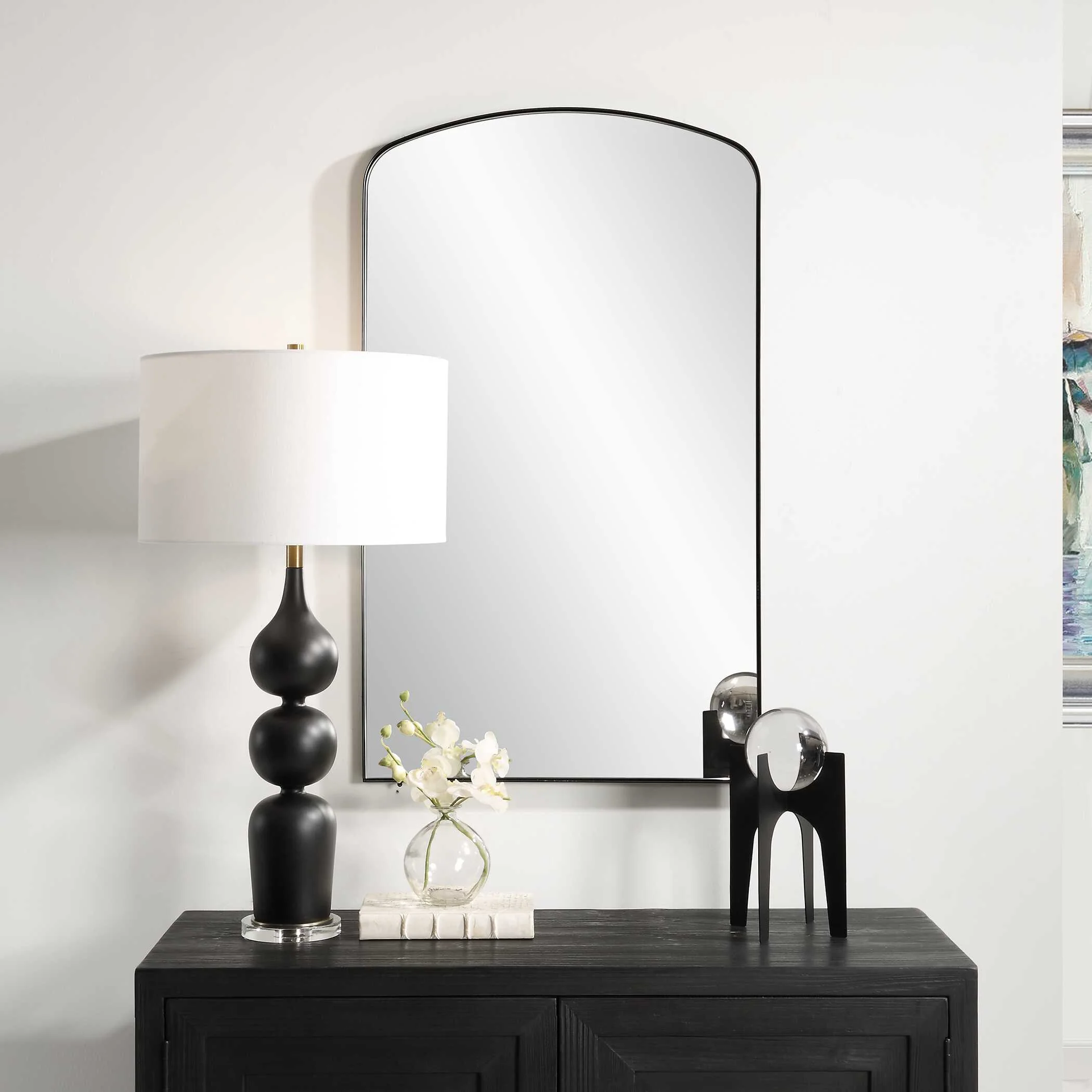Tordera Black Arch Mirror - Image 4