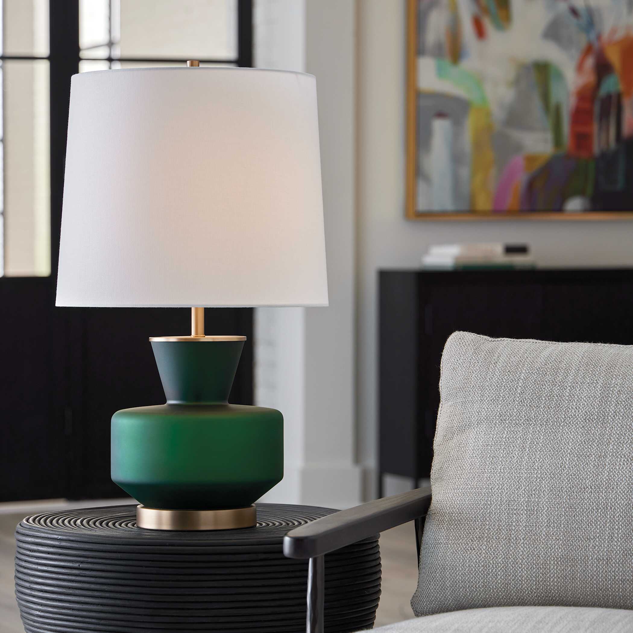 Trentino Dark Emerald Green Table Lamp - Image 2