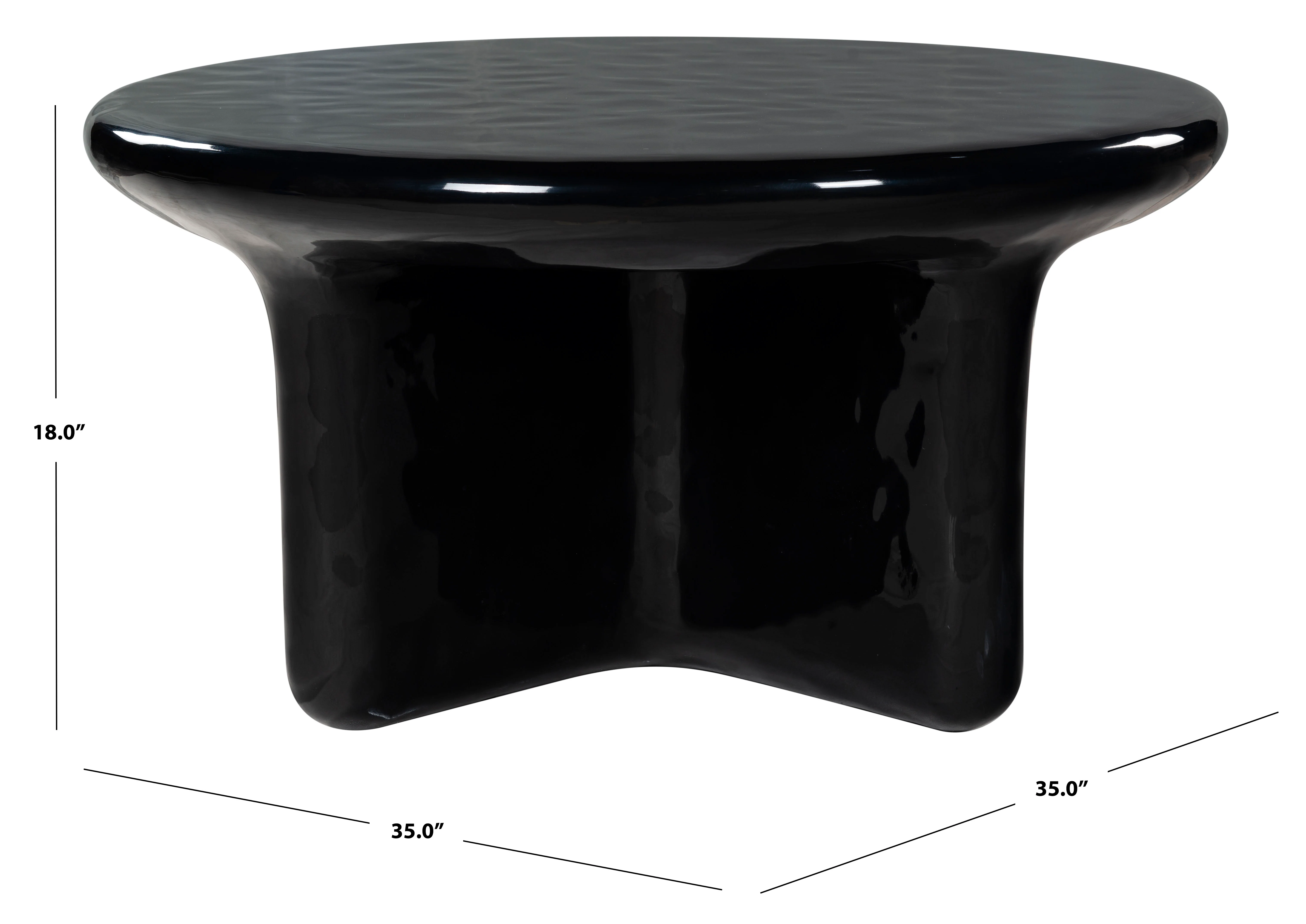 Tressarose Round High Gloss Finish Coffee Table - Image 5