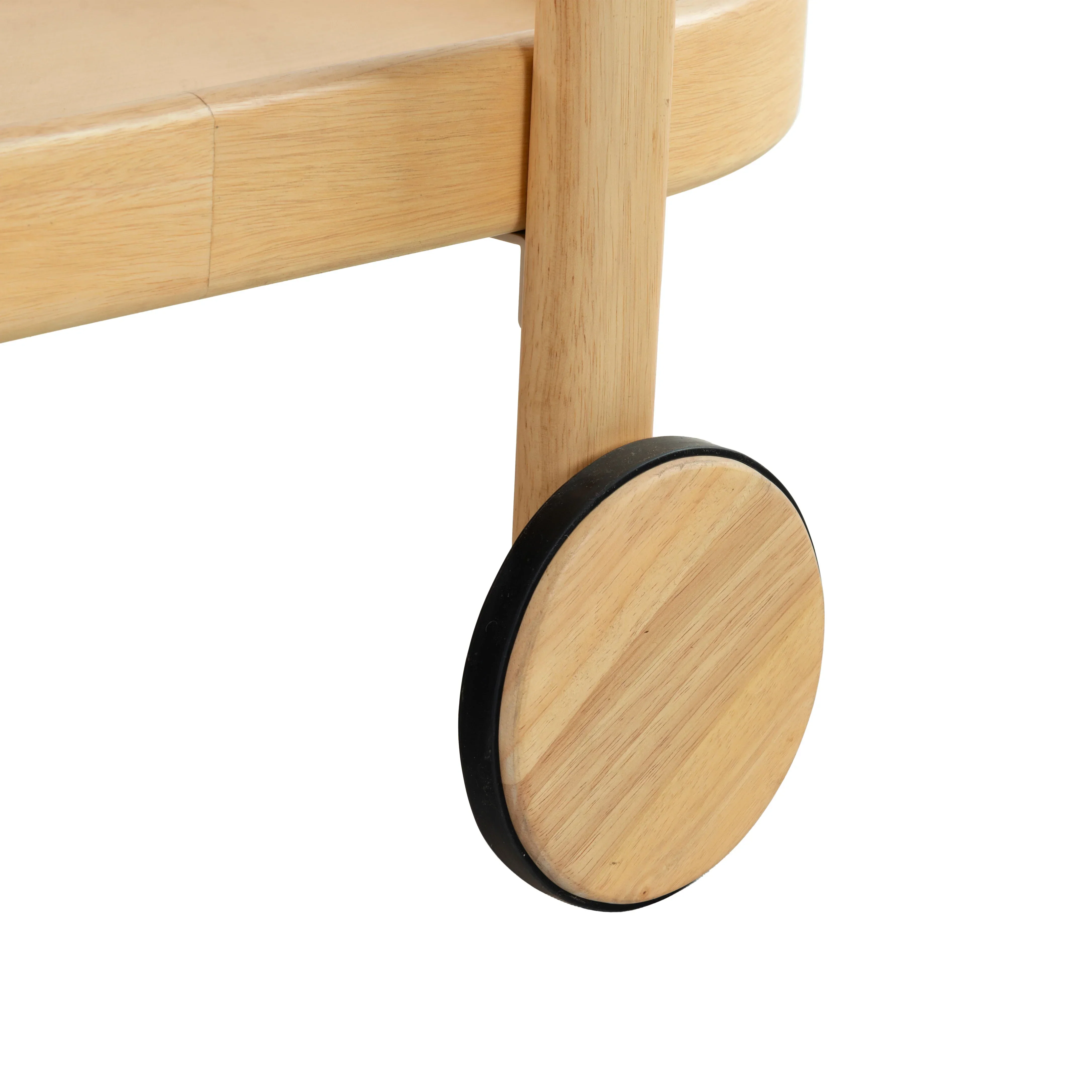 Trianna Wood Oval 2 Shelf Bar Cart - Image 11