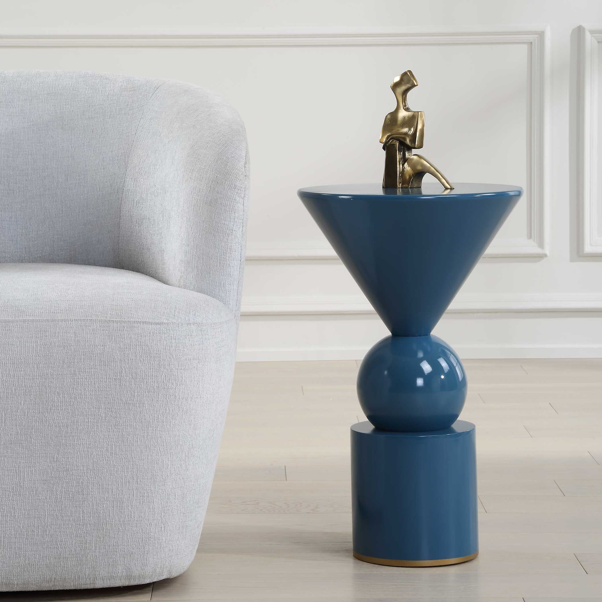 Trig Blue Accent Table - Image 2
