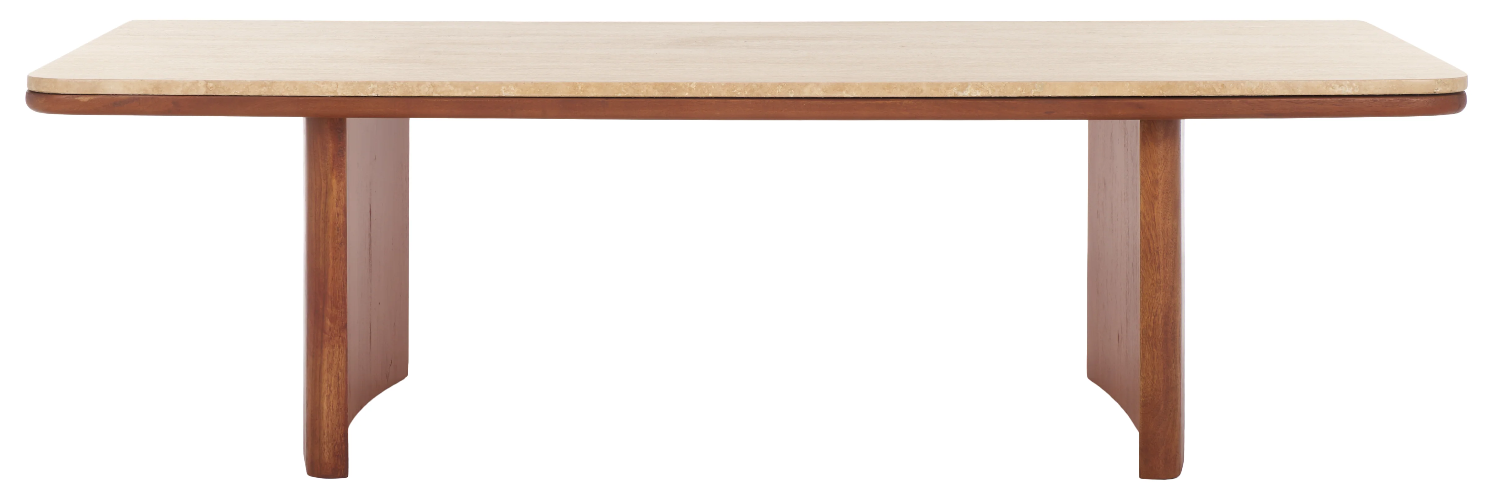 Trinsly Travertine Top Coffee Table