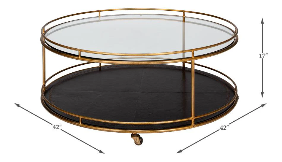 Trolley Round Cocktail Table - Image 4