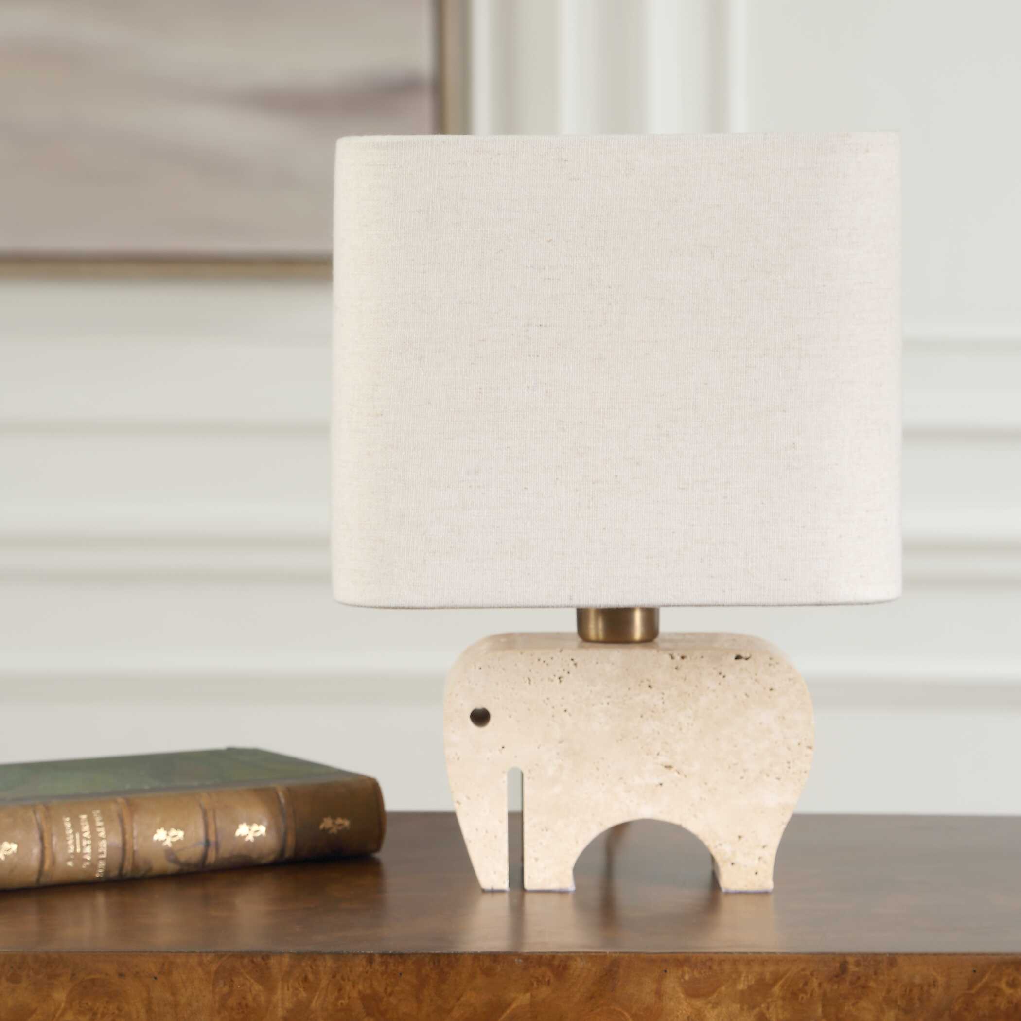 Tusk Travertine Accent Lamp - Image 3