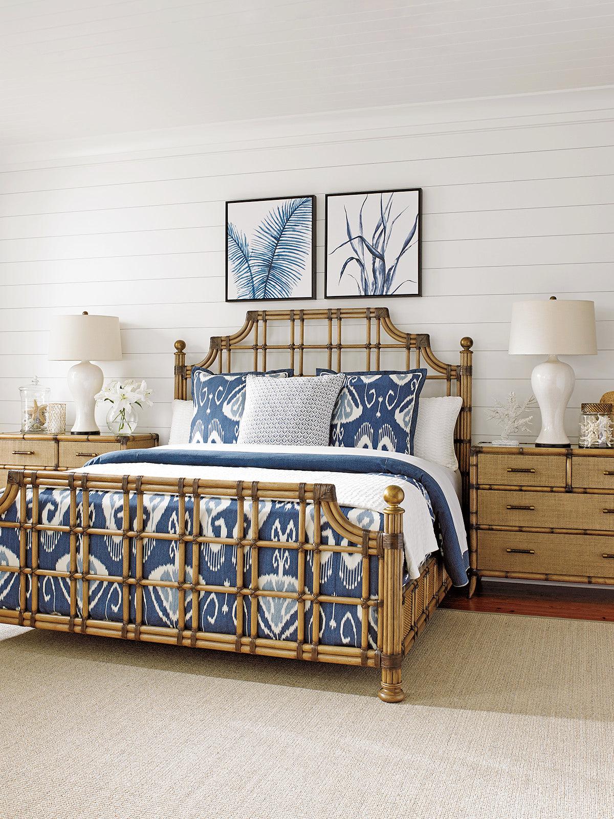 Twin Palms St. Kitts Rattan Bed - Image 3