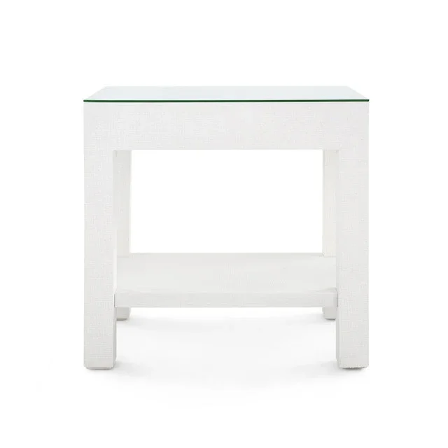 Valentina Grasscloth 1-Drawer Side Table - Image 3