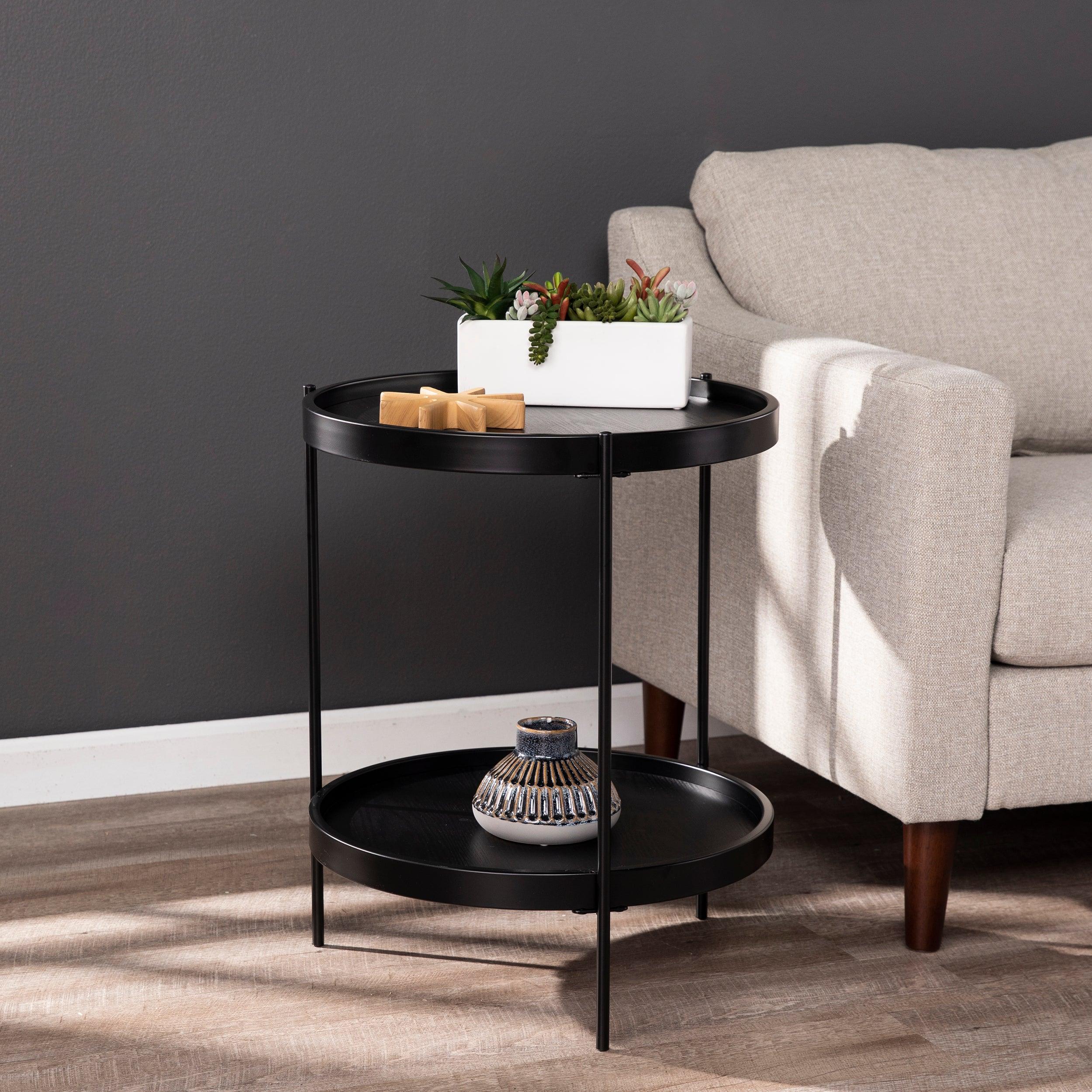 Verlington Round Farmhouse Style End Table - Image 2