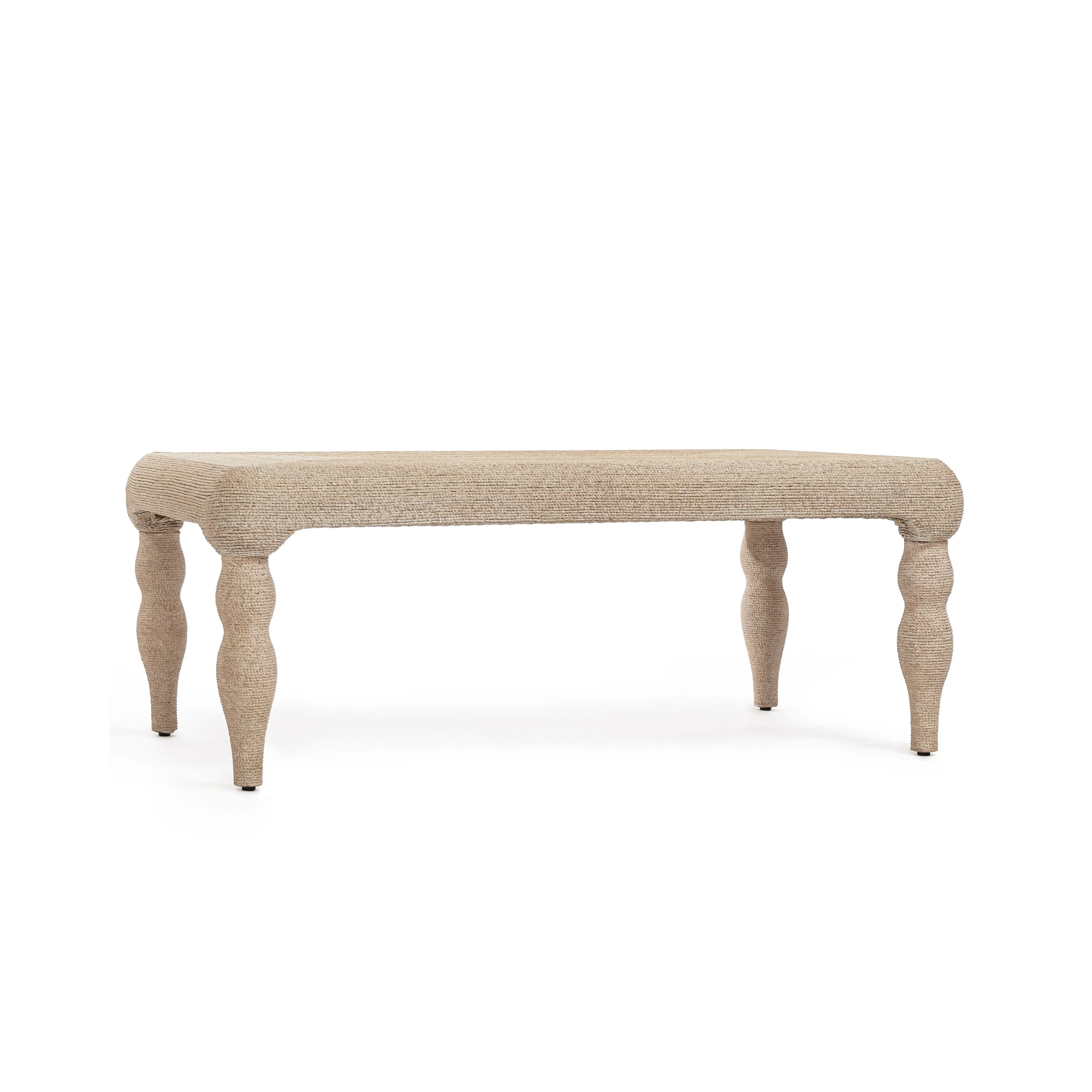 Vicky 49" Natural Woven Seagrass Rectangular Coffee Table - Image 3