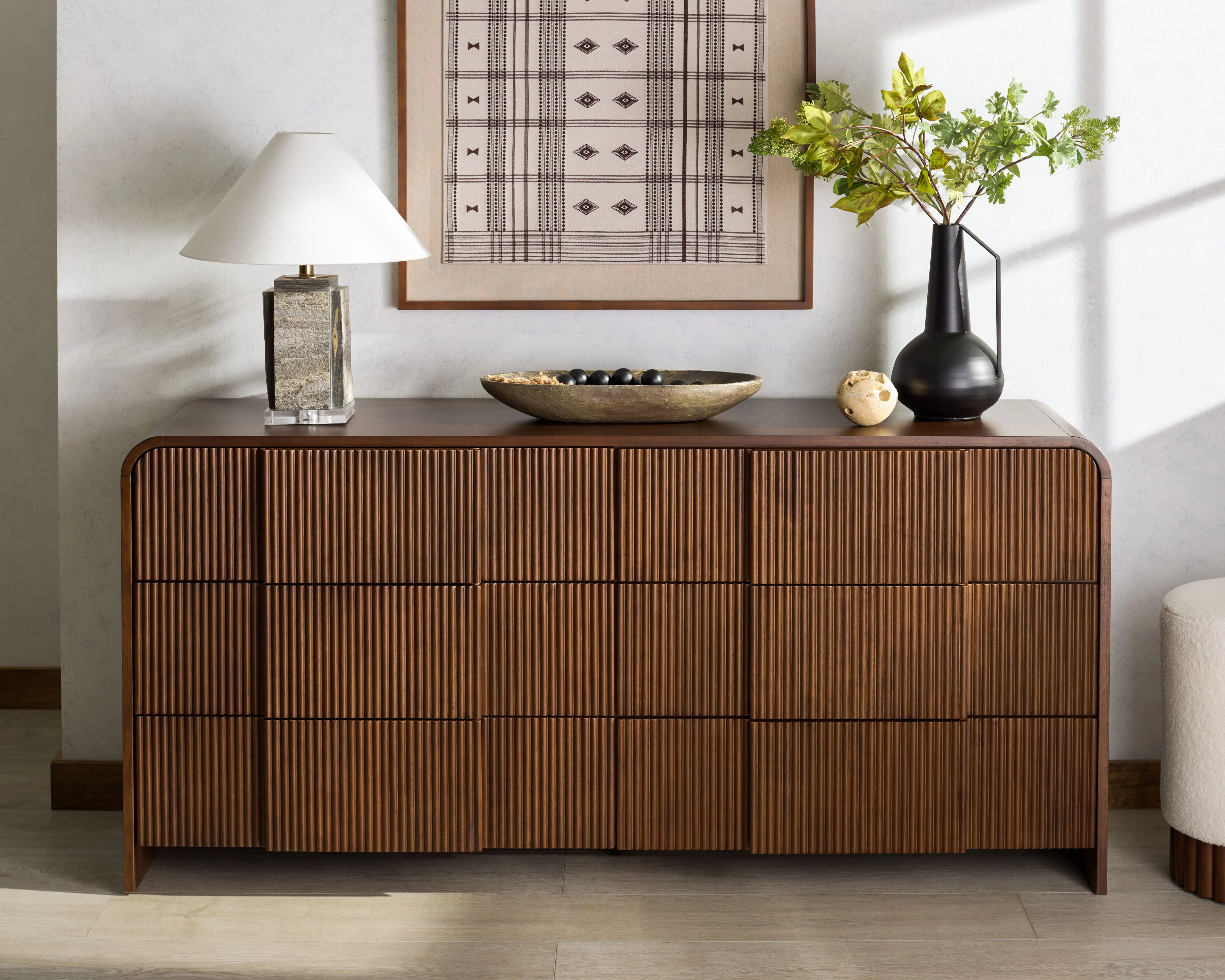 Vitale Reeded Wood Dresser - Image 16