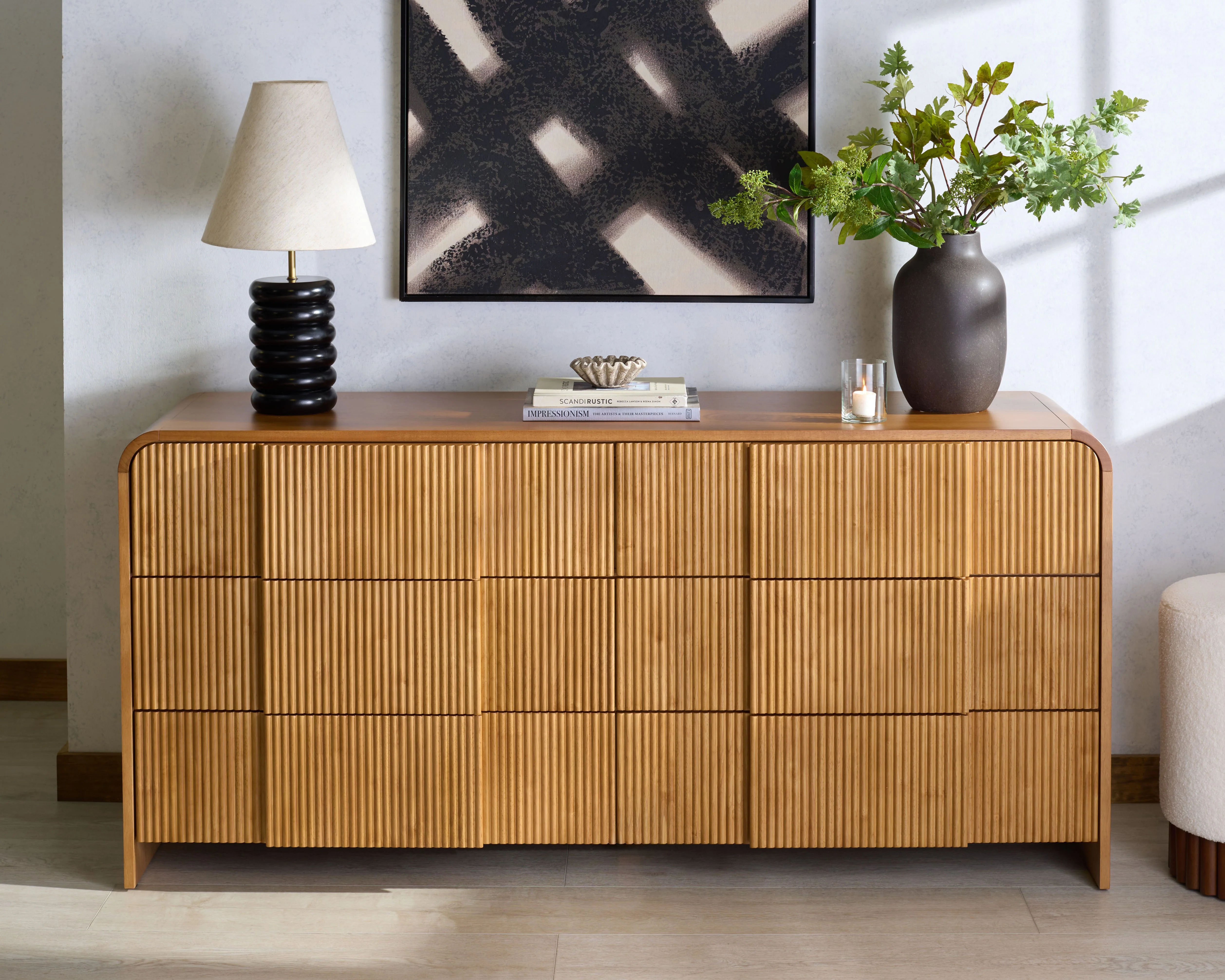 Vitale Reeded Wood Dresser - Image 9