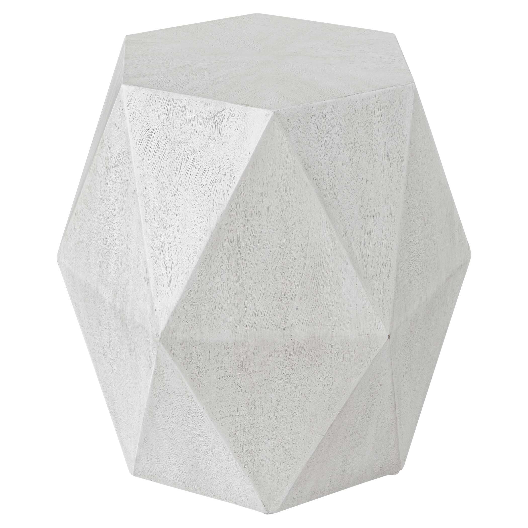 Volker White Geometric Accent Table - Image 5