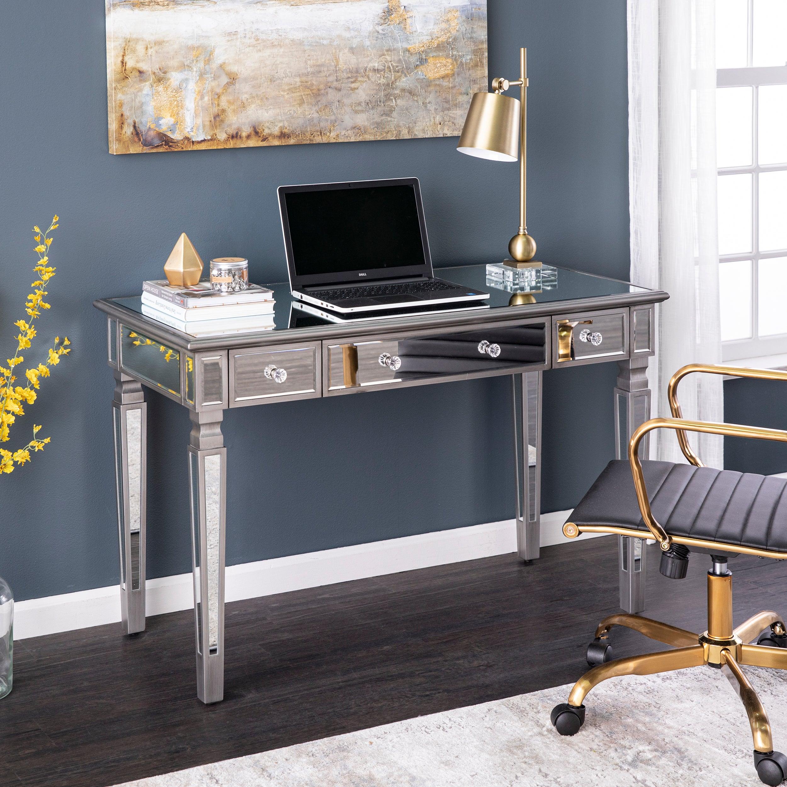 Wedlyn Mirrored Writing Desk - Image 2