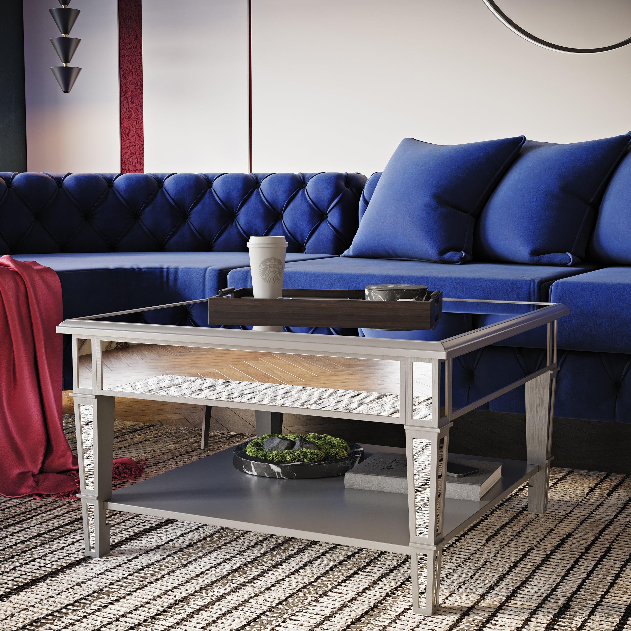Wedlyn Square Mirrored Coffee Table - Image 8
