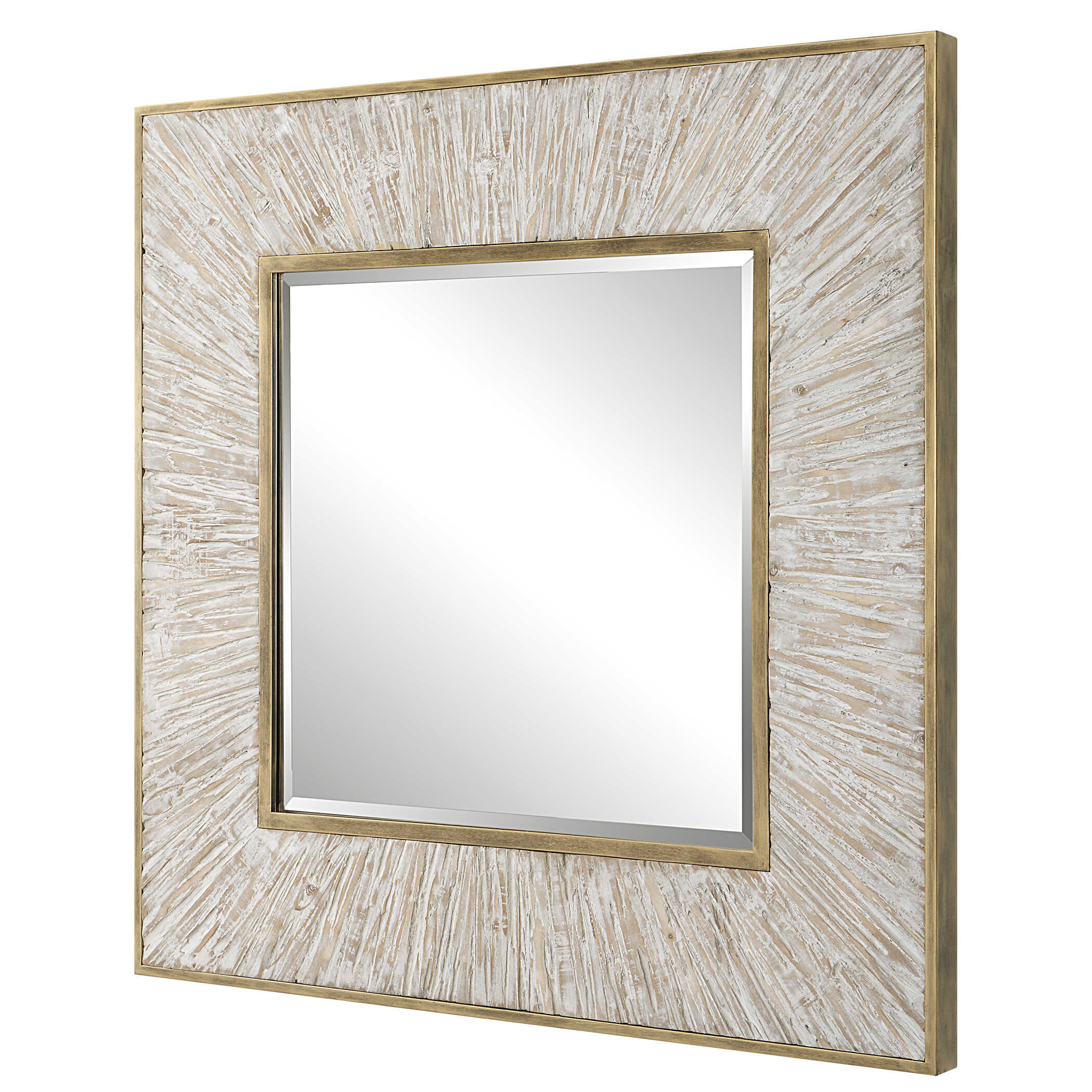 Wharton Whitewashed Square Mirror - Image 5
