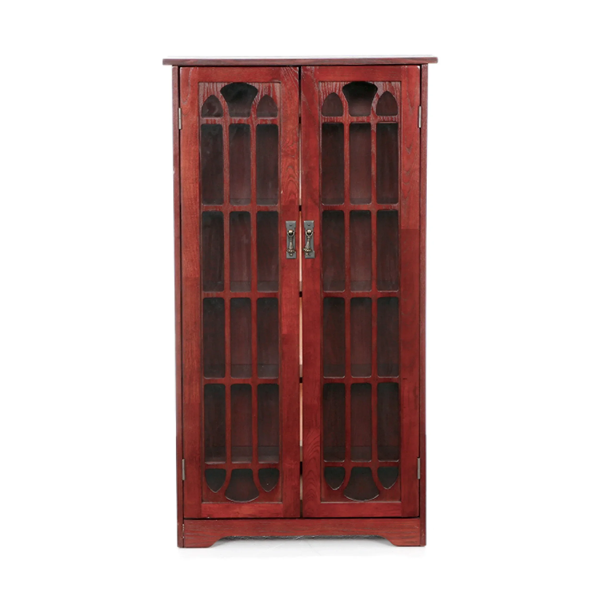Window Pane Media Cabinet - Cherry - Image 3