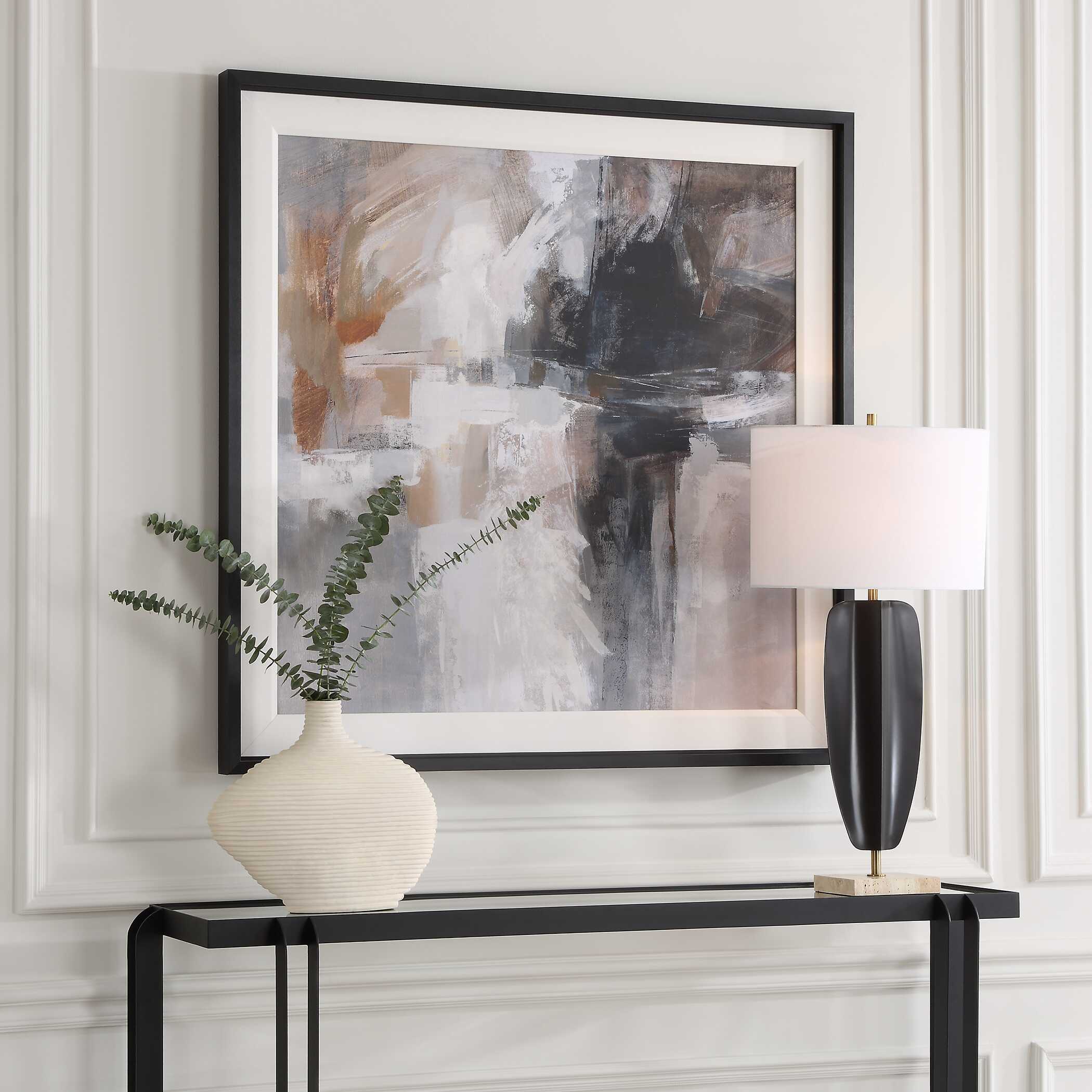 Wings Neutral Abstract Framed Print - Image 3