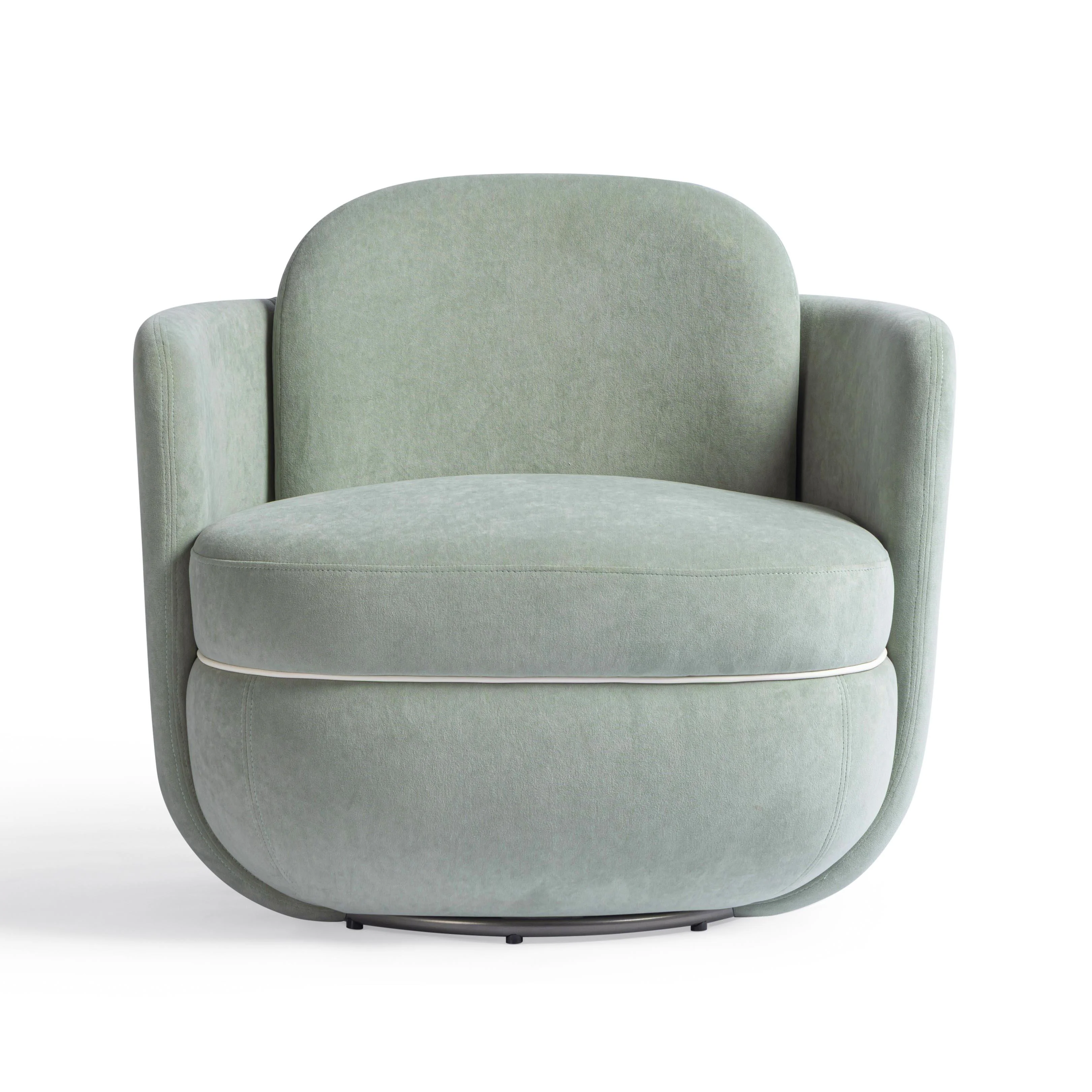 Wolfie Performance Velvet Swivel Accent Chair - Image 9