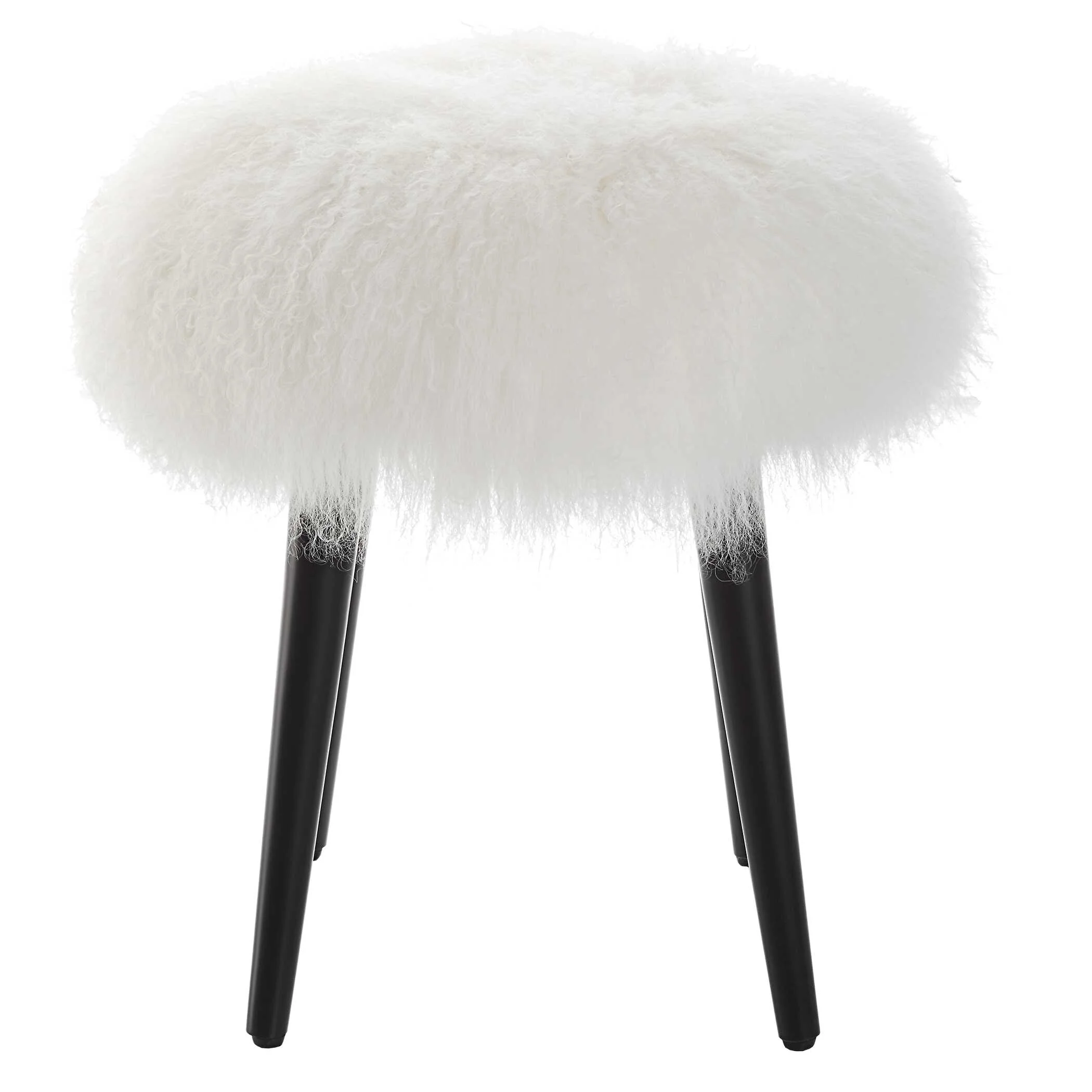 Wooly Sheepskin Accent Stool - Image 4