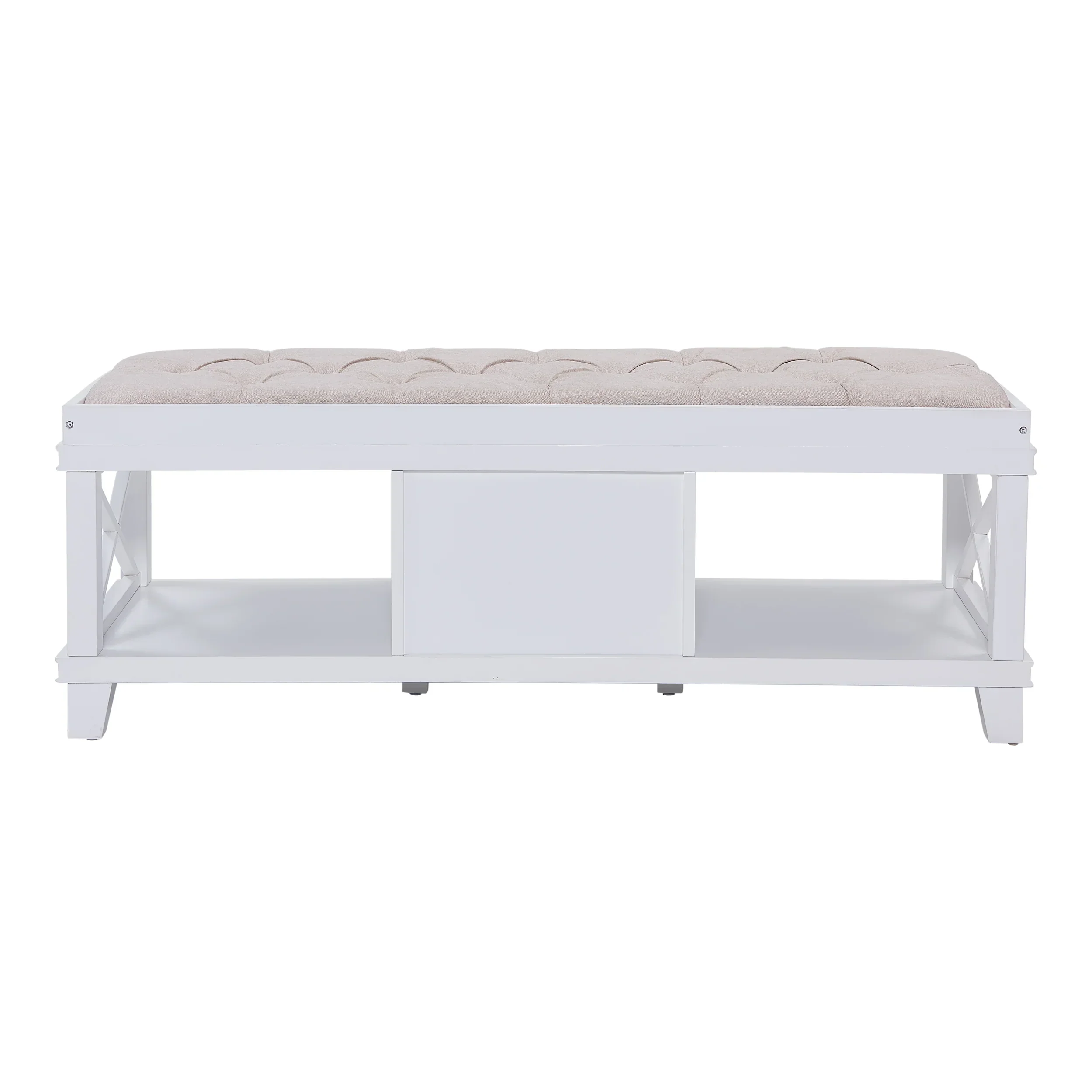Wyndcliff White Upholstered Storage Bench - Image 6